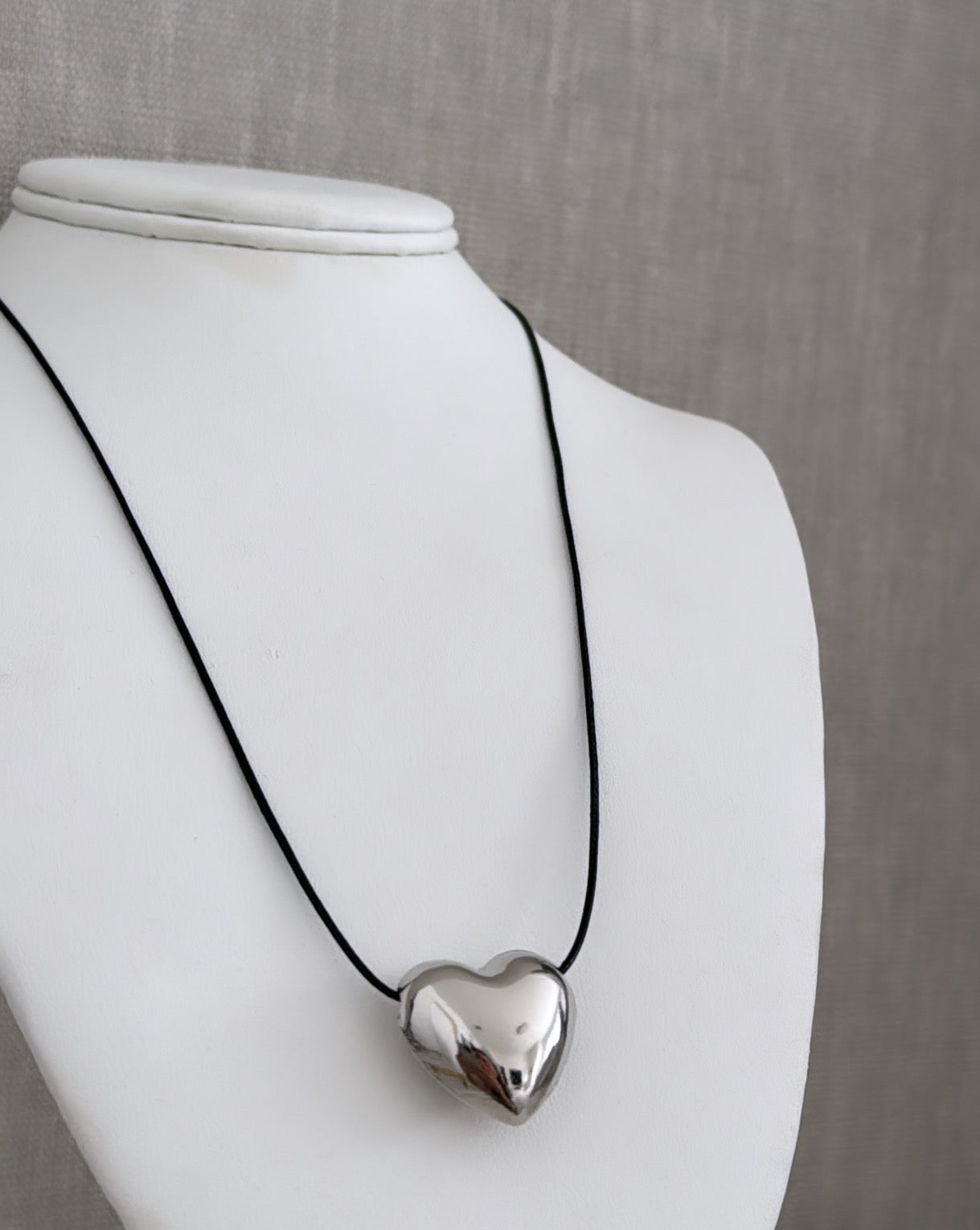 Heart Silver Cord Necklace - LimaLimón Store