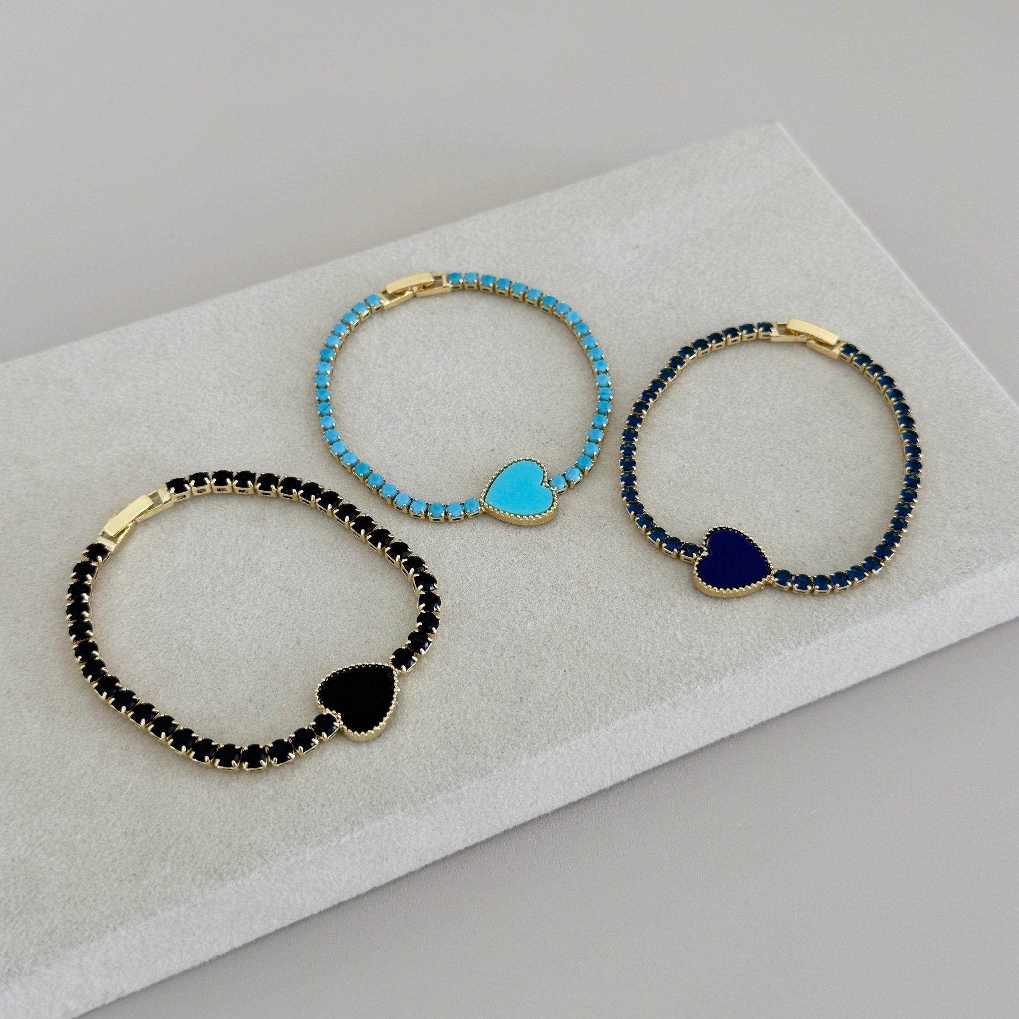 Heart Tennis Bracelet - Bracelet | LimaLimón Store - 1