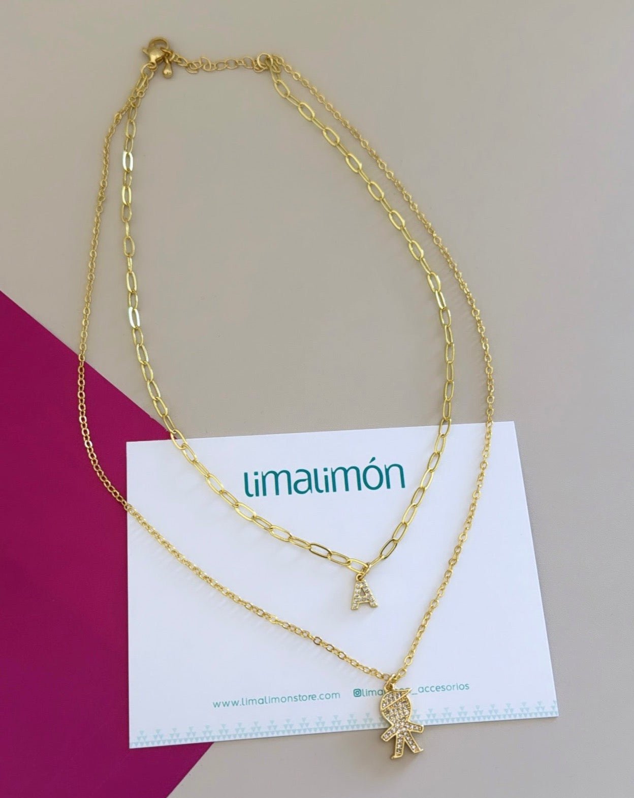 Initial and Kids Necklace - Custom | LimaLimón Store - 5