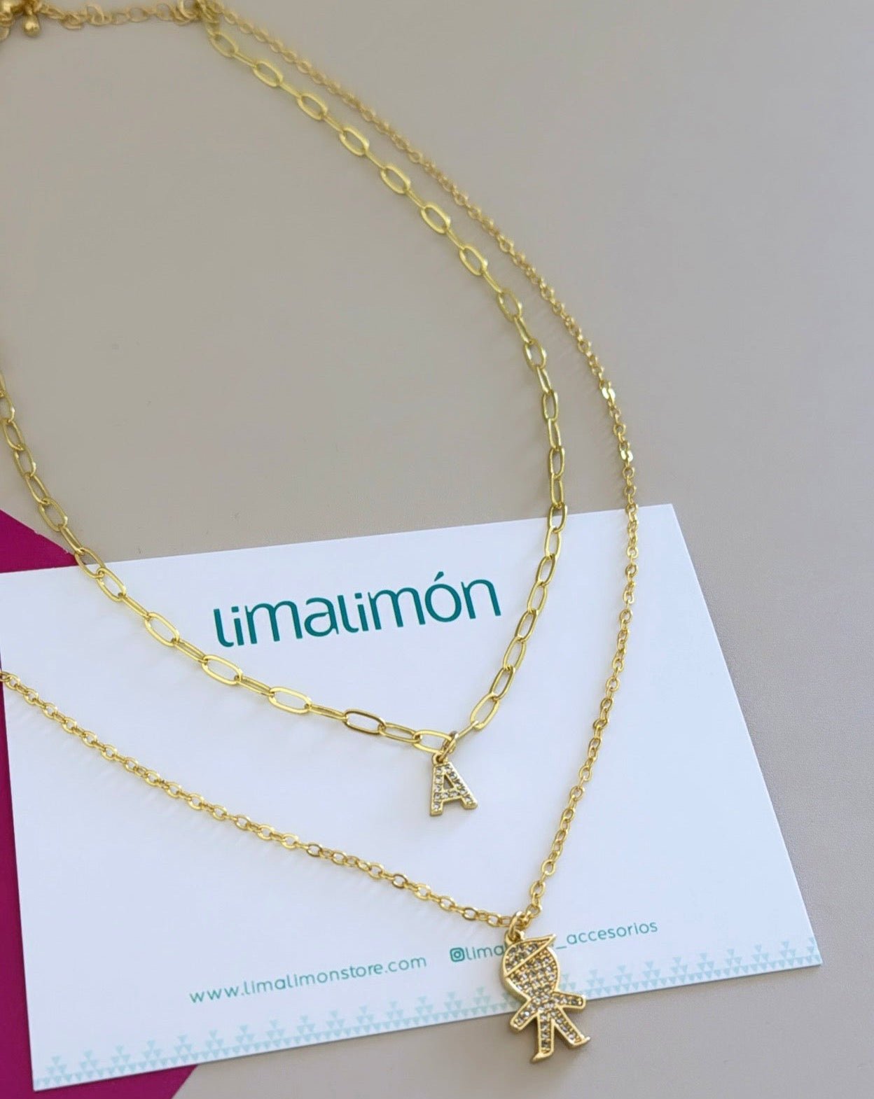 Initial and Kids Necklace - Custom | LimaLimón Store - 4