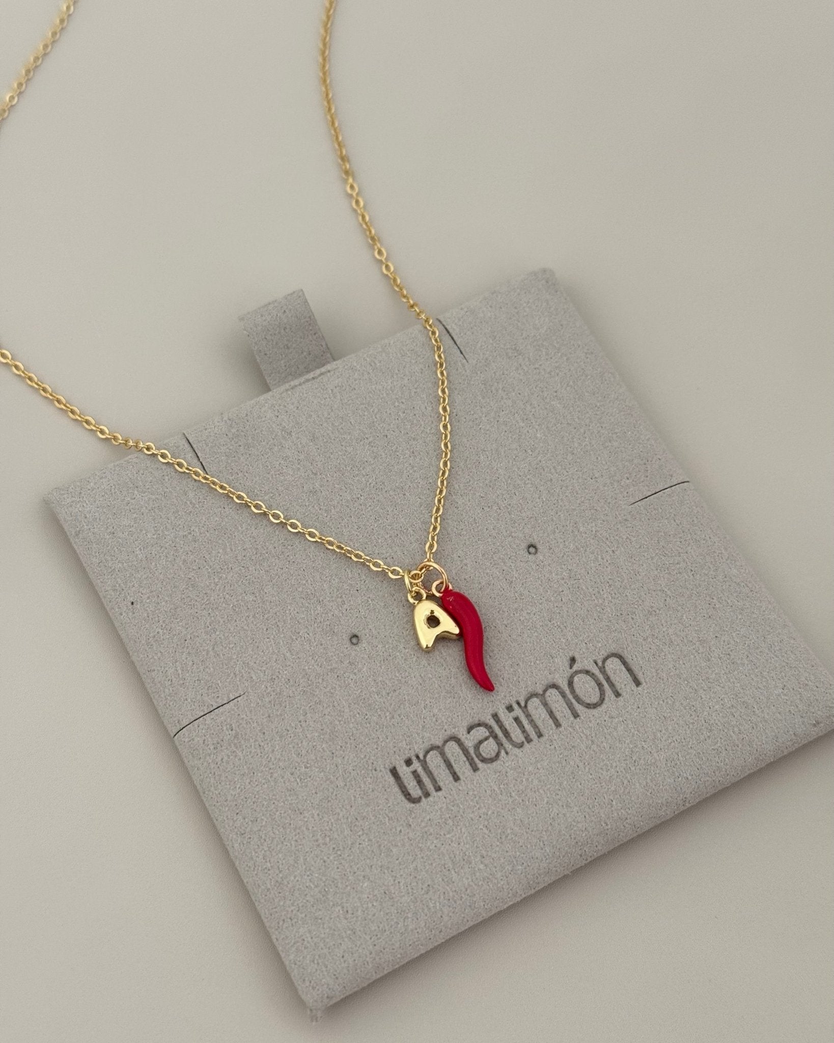 Initial Charm Necklace - Necklaces | LimaLimón Store - 4