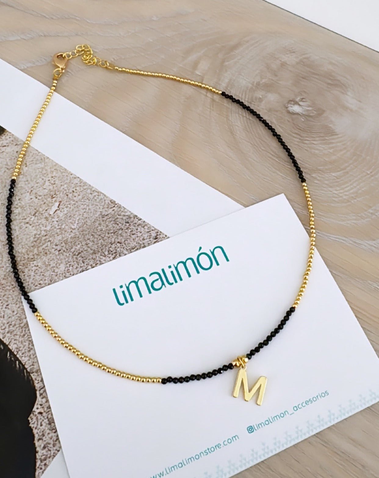 Initial Colors And Gold Necklace - Necklaces | LimaLimón Store - 3