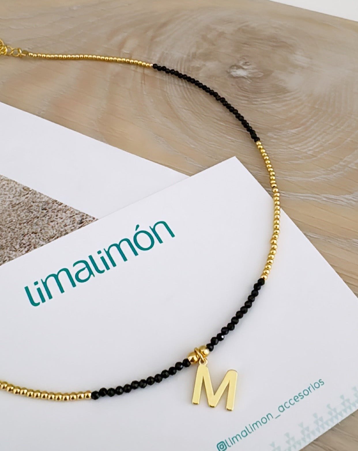 Initial Colors And Gold Necklace - Necklaces | LimaLimón Store - 2