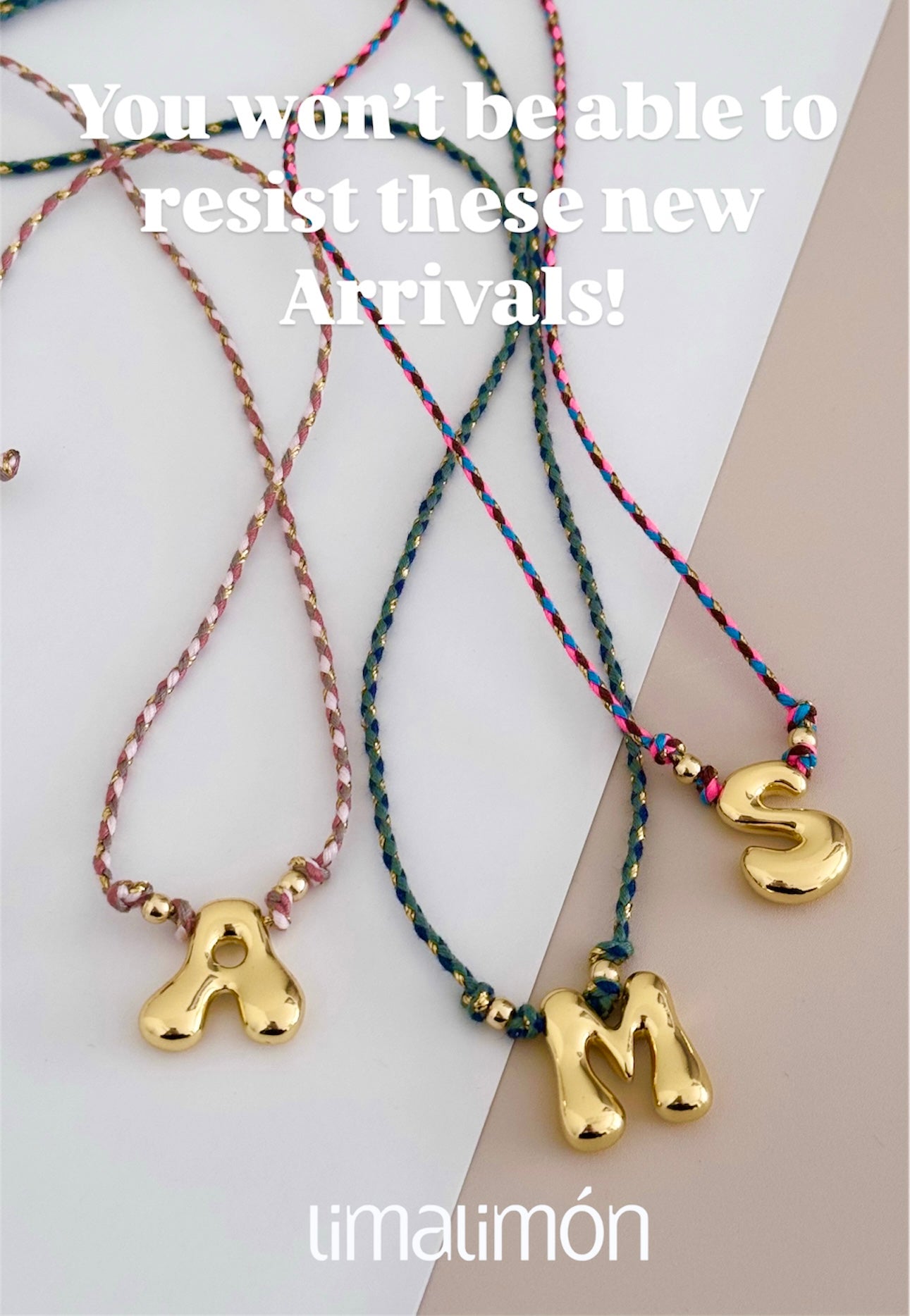 Initial Cord Necklace - Necklace | LimaLimón Store - 9