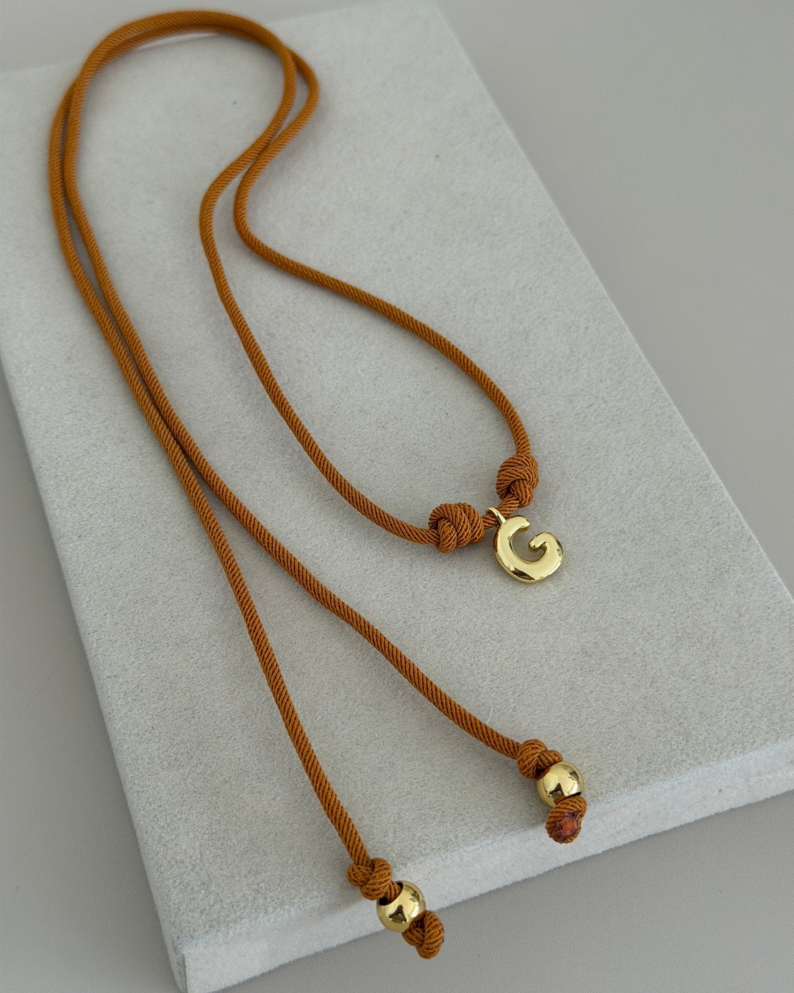 Initial Cord Necklace - Necklaces | LimaLimón Store - 3