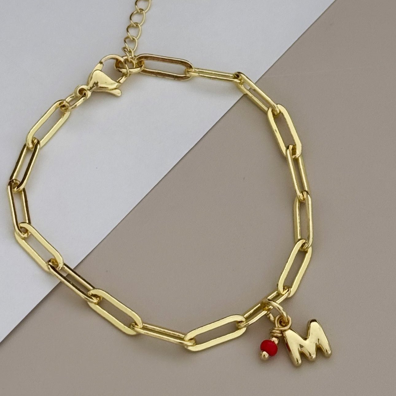 Initial Paper Clip Chain Bracelet - Bracelet | LimaLimón Store - 2