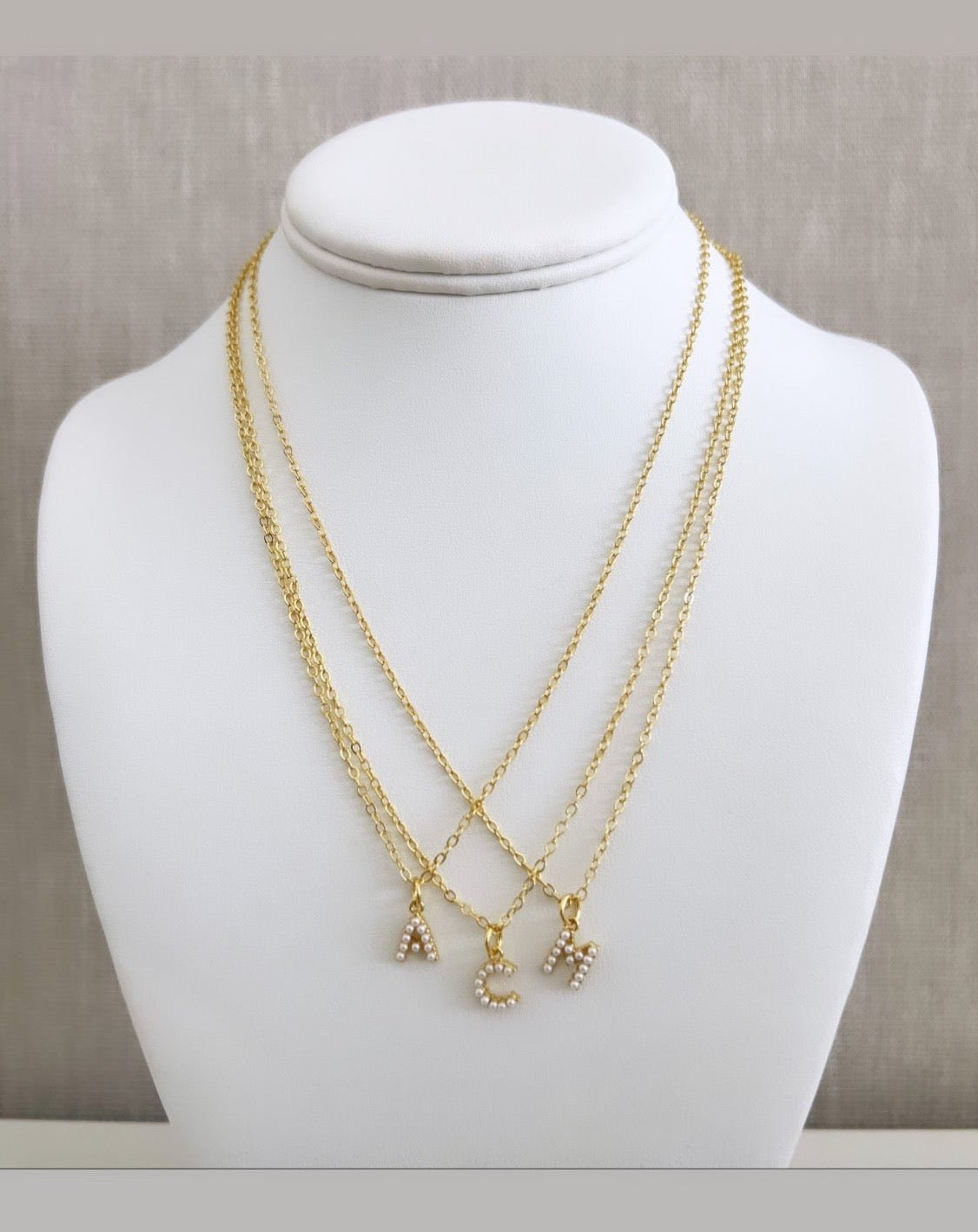 Initial Pearls Necklace - Necklaces | LimaLimón Store - 1