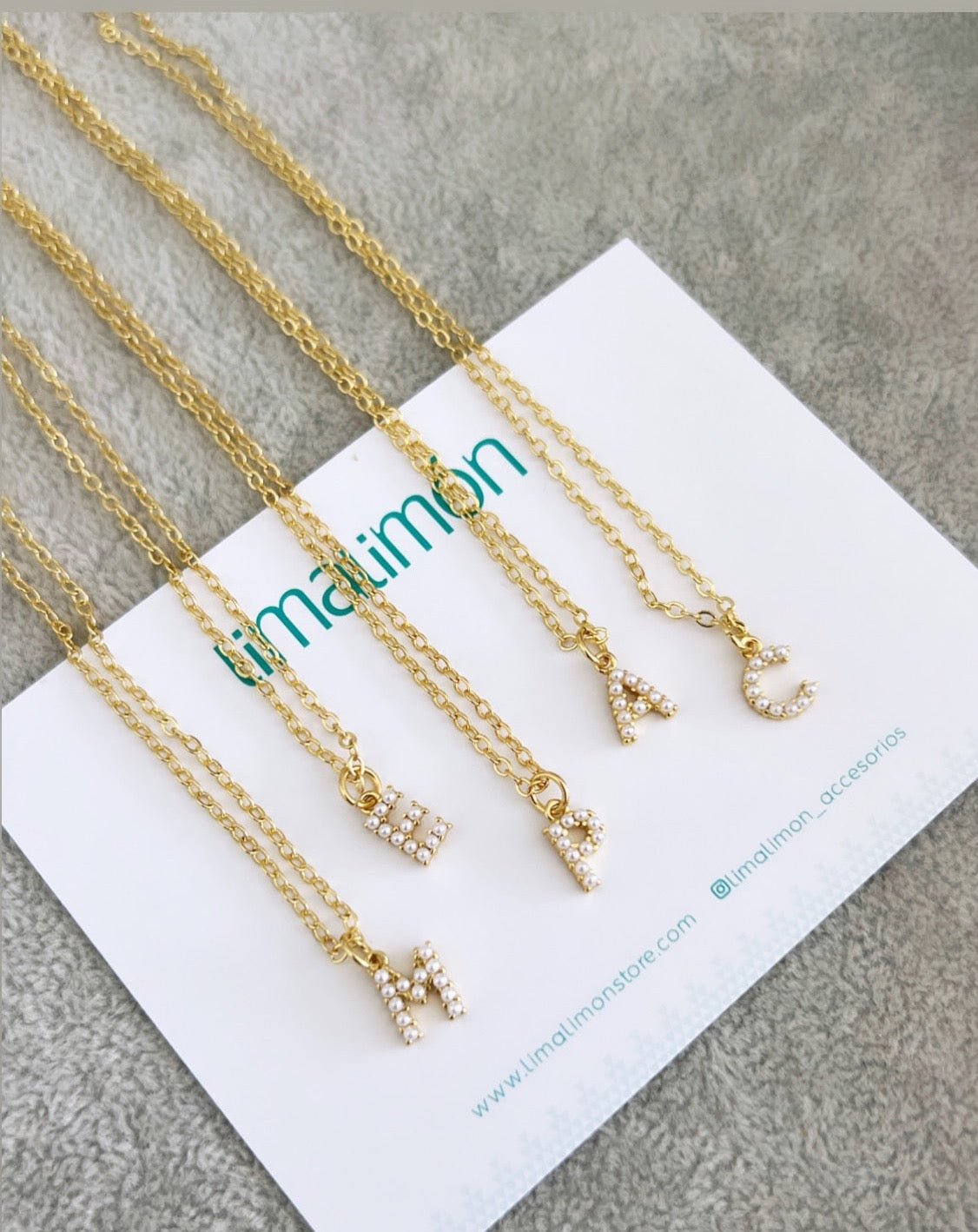 Initial Pearls Necklace - Necklaces | LimaLimón Store - 2