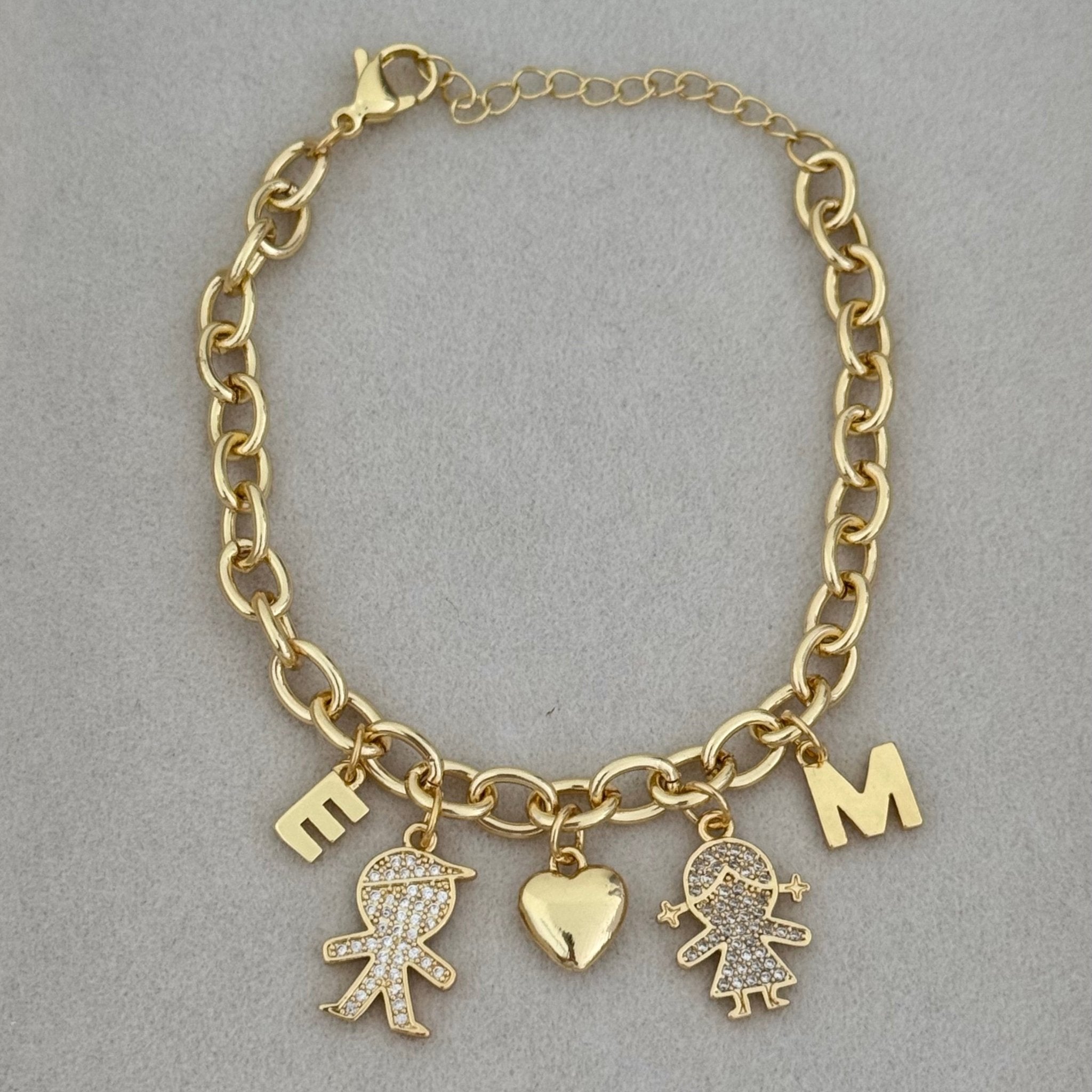 Kids Initial Heart Bracelet - Custom Necklace | LimaLimón Store - 4