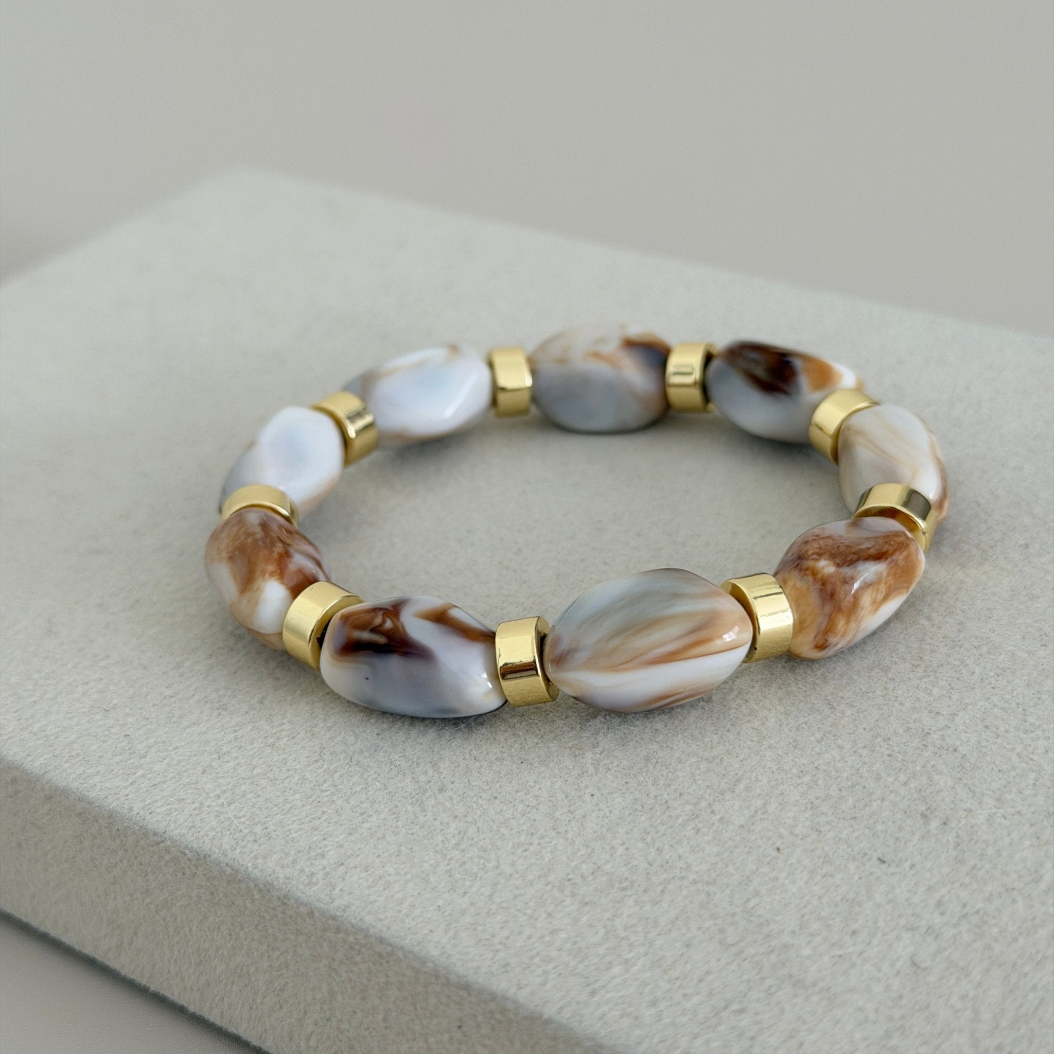 Marble Stone Bead Bracelet - Bracelet | LimaLimón Store - 1