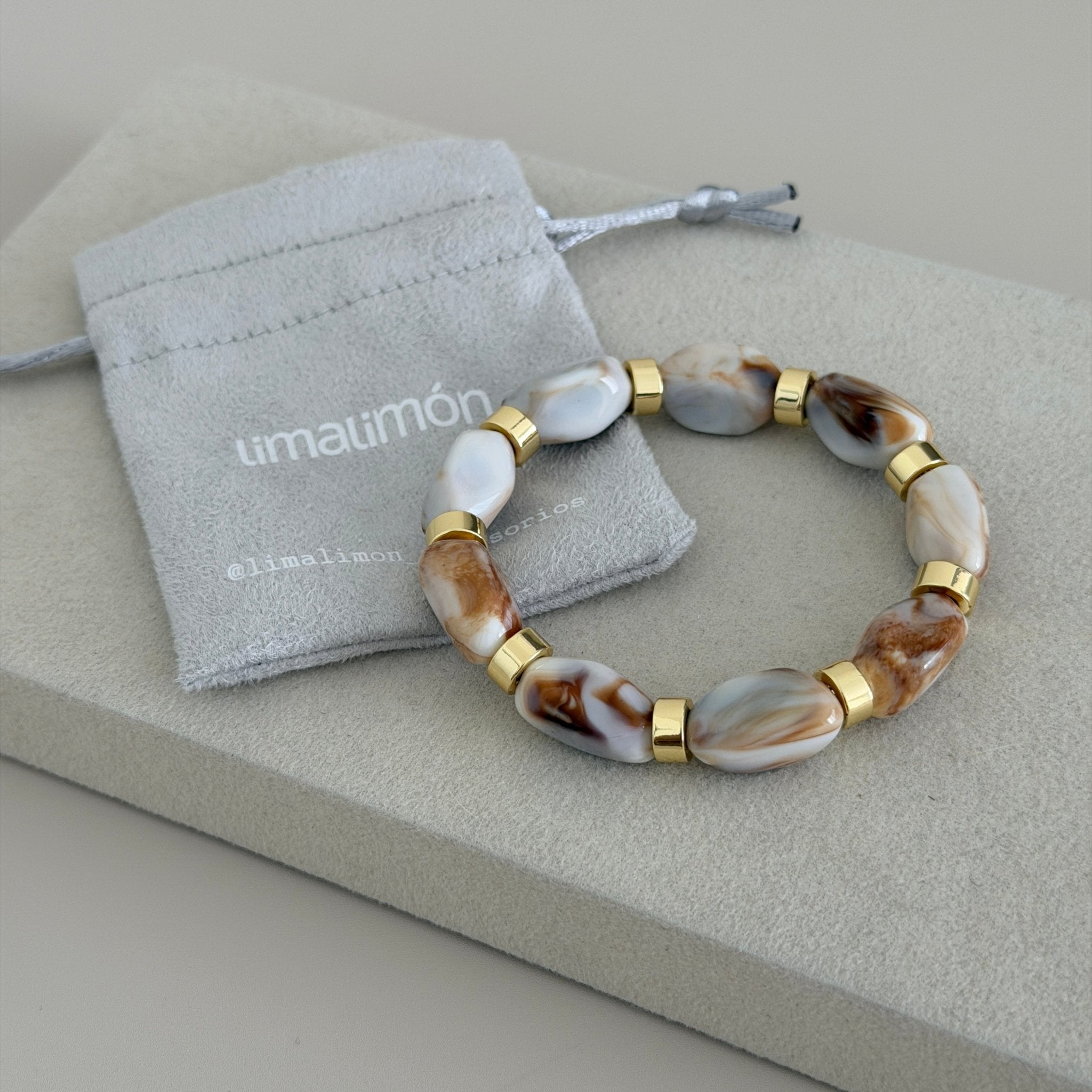 Marble Stone Bead Bracelet - Bracelet | LimaLimón Store - 2