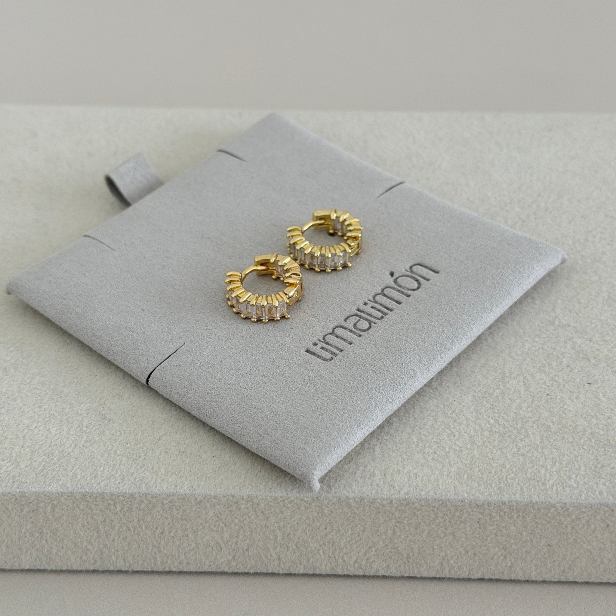 Mini Baguette Hoop Earrings - Earring | LimaLimón Store - 1