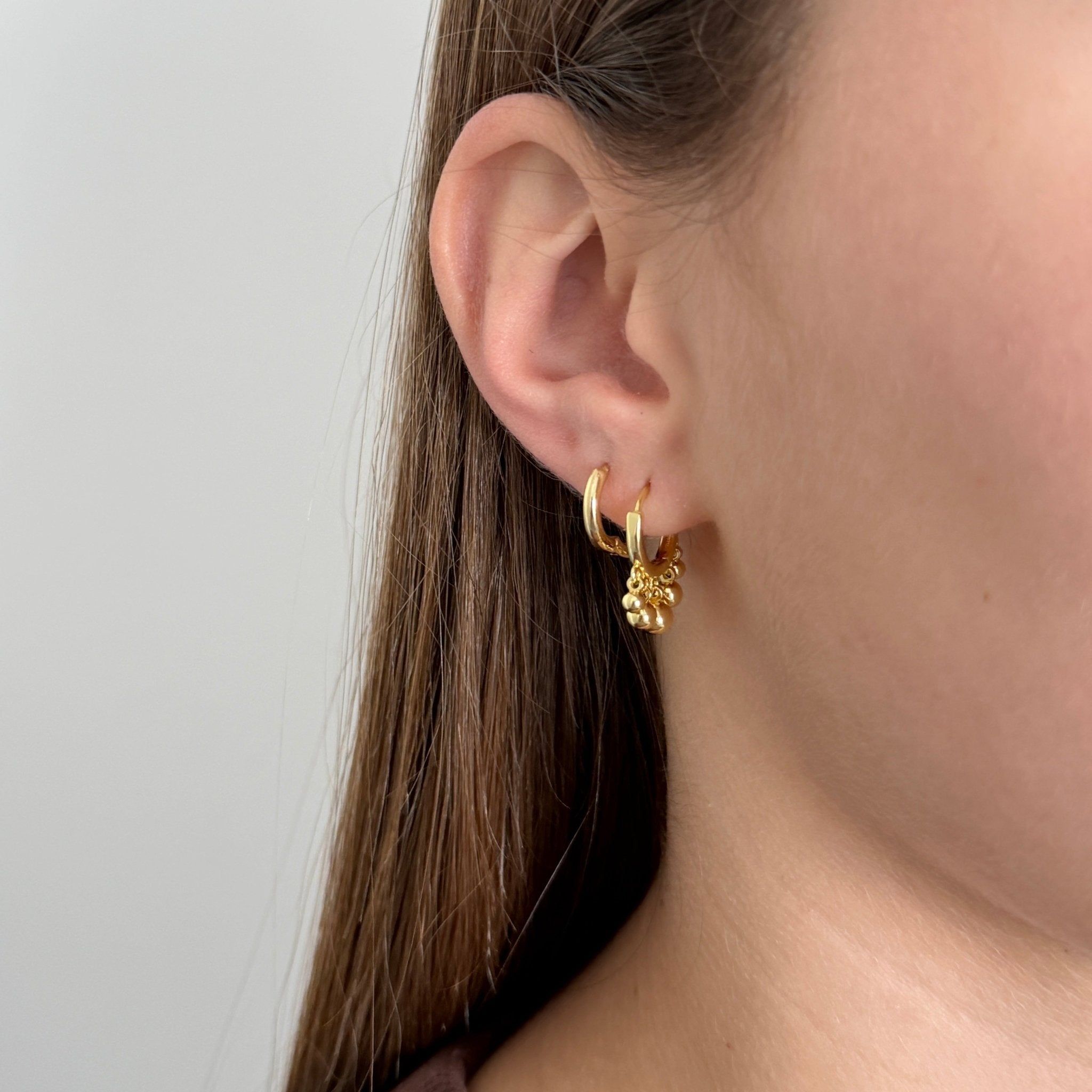 Mini Beaded Hoop Earrings - Earring | LimaLimón Store - 3