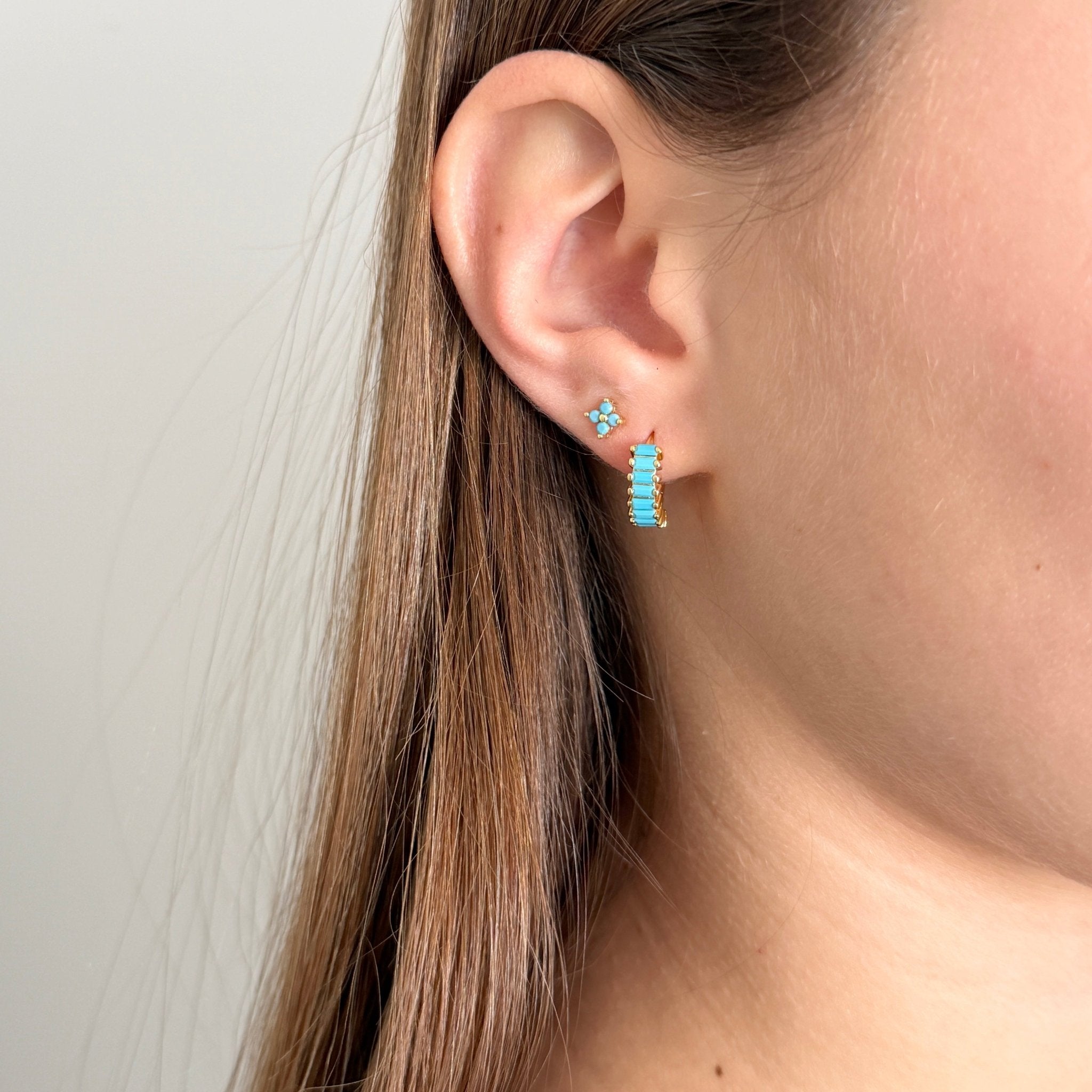 Mini Clover Stud Earrings - Earring | LimaLimón Store - 6