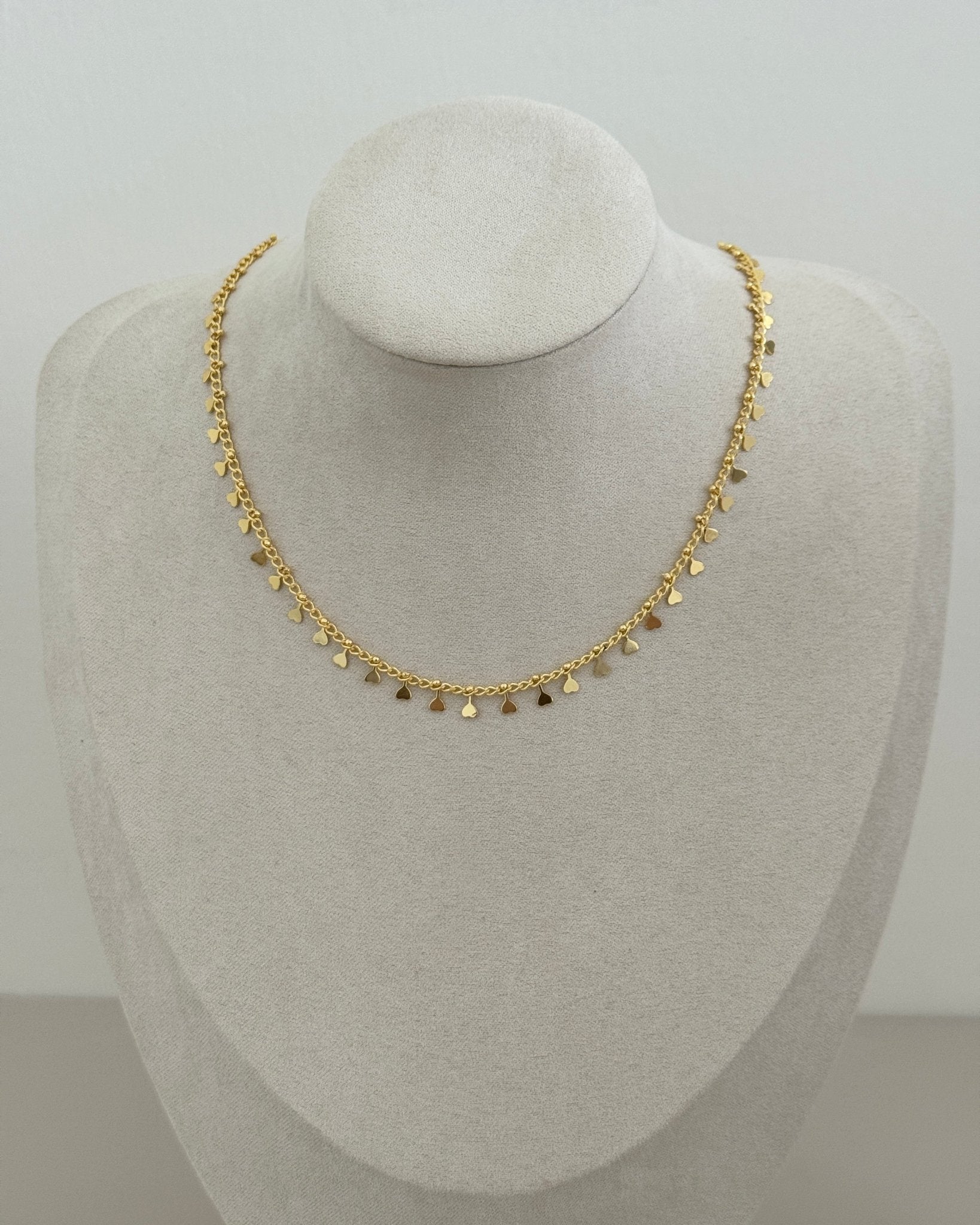 Mini Hearts Charm Necklace - Necklaces | LimaLimón Store - 3