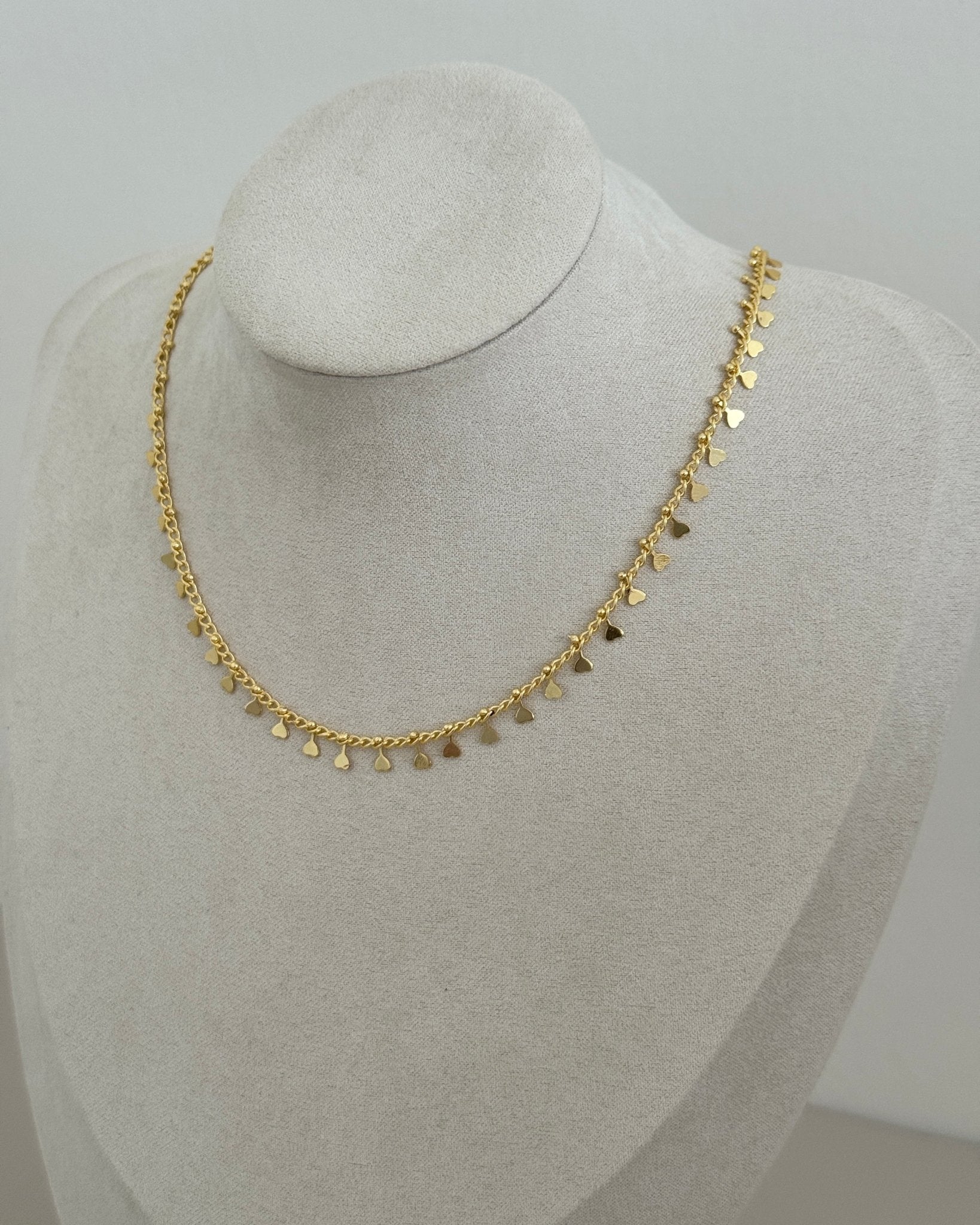 Mini Hearts Charm Necklace - Necklaces | LimaLimón Store - 4