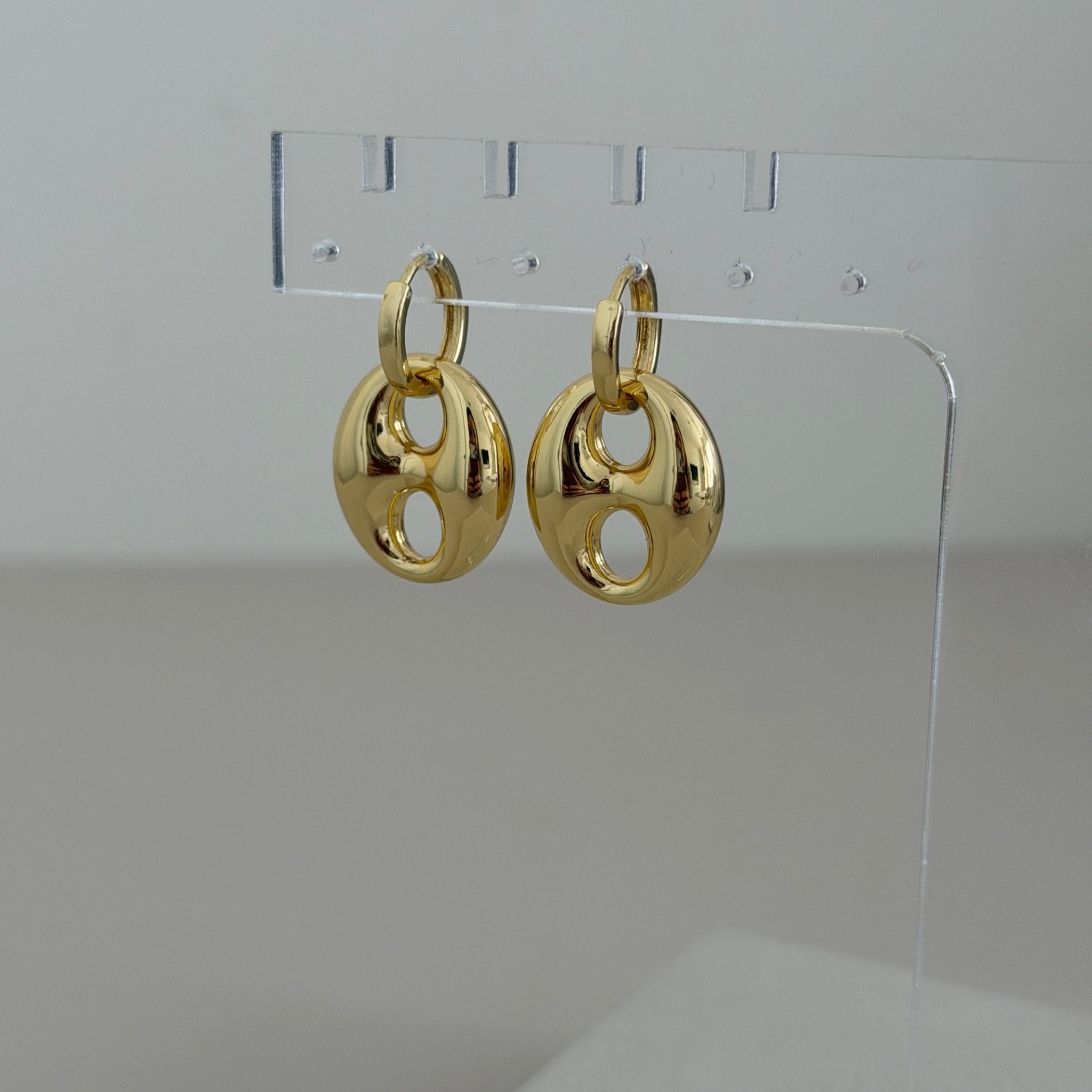 Modern Gold Drop Earrings - Earring | LimaLimón Store - 2