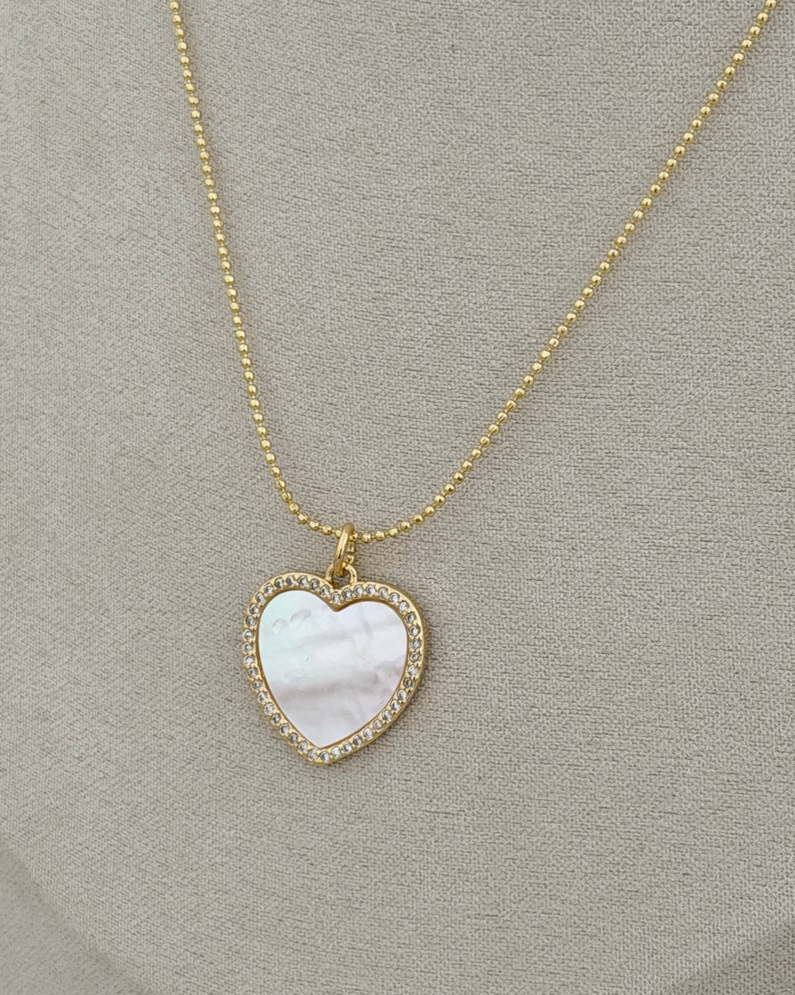 Mother of Pearl Heart Necklace - Necklace | LimaLimón Store - 2