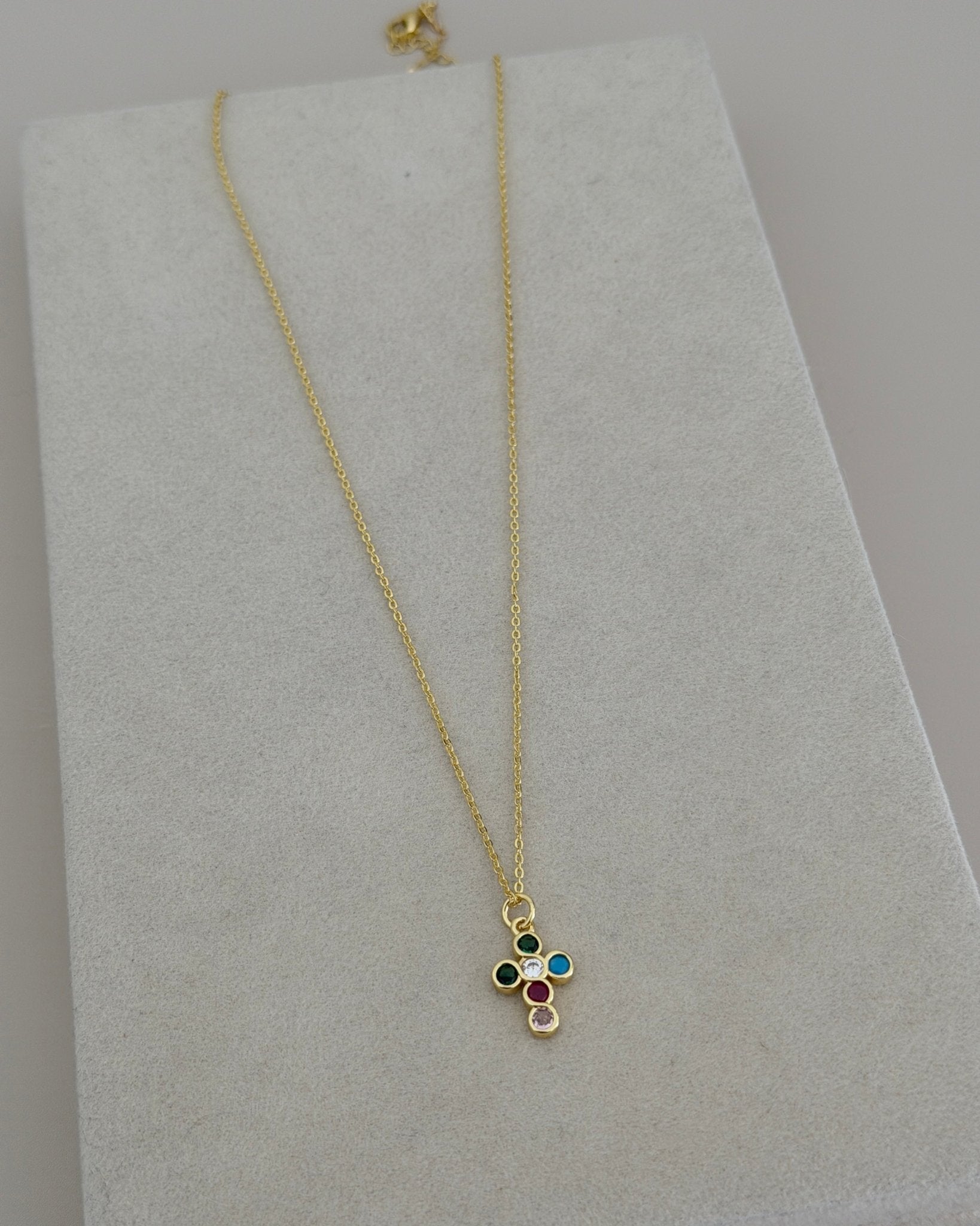Multicolor Cross Necklace - Necklace | LimaLimón Store - 3