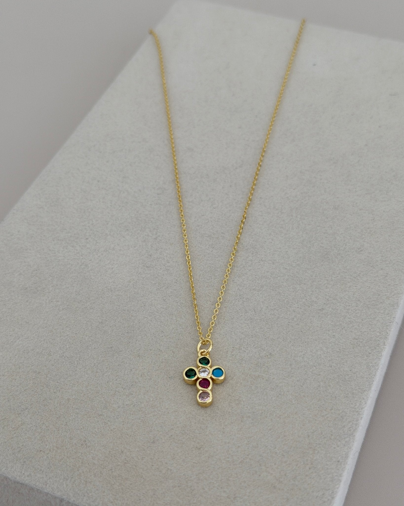 Multicolor Cross Necklace - Necklace | LimaLimón Store - 1