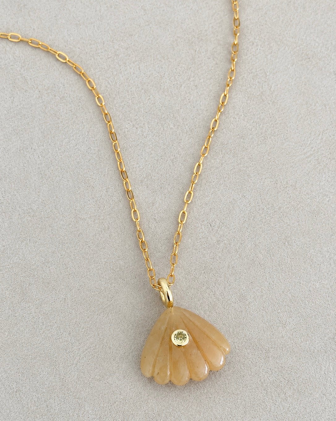 Natural Stone Seashell Charm Necklace - Necklaces | LimaLimón Store - 3