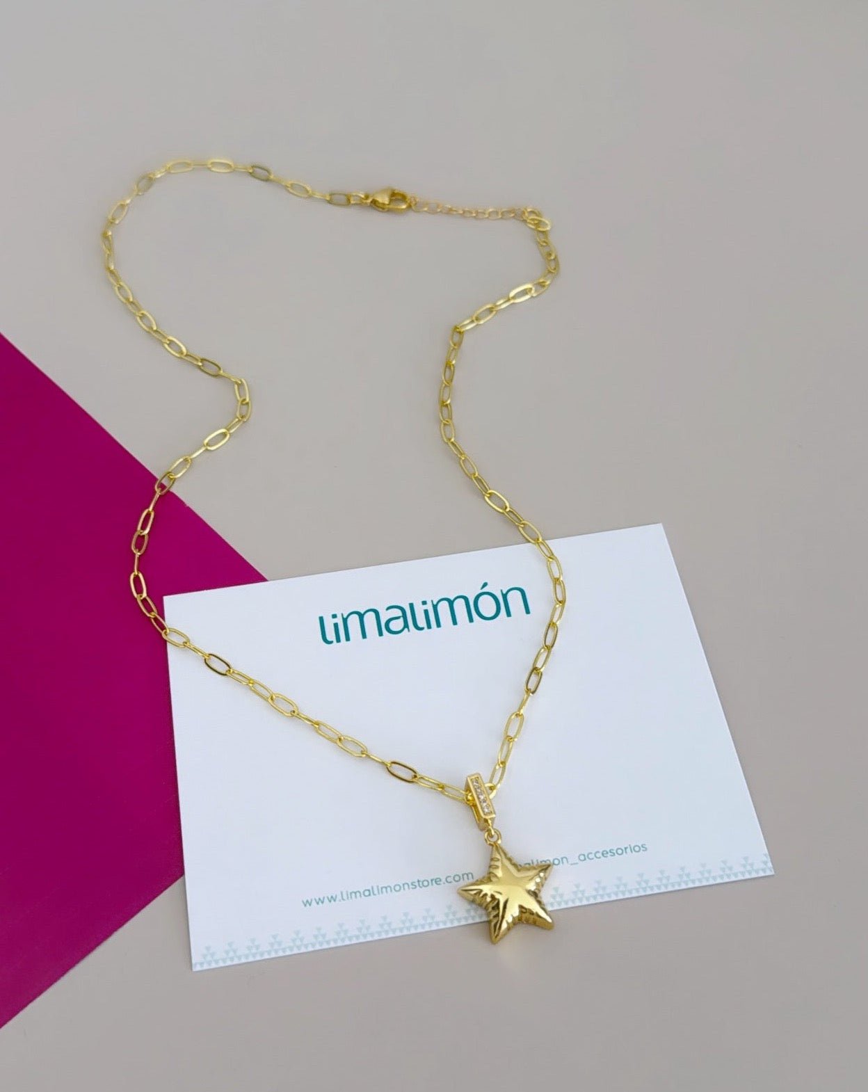 Paper Clip Chain Necklace - Necklace | LimaLimón Store - 4