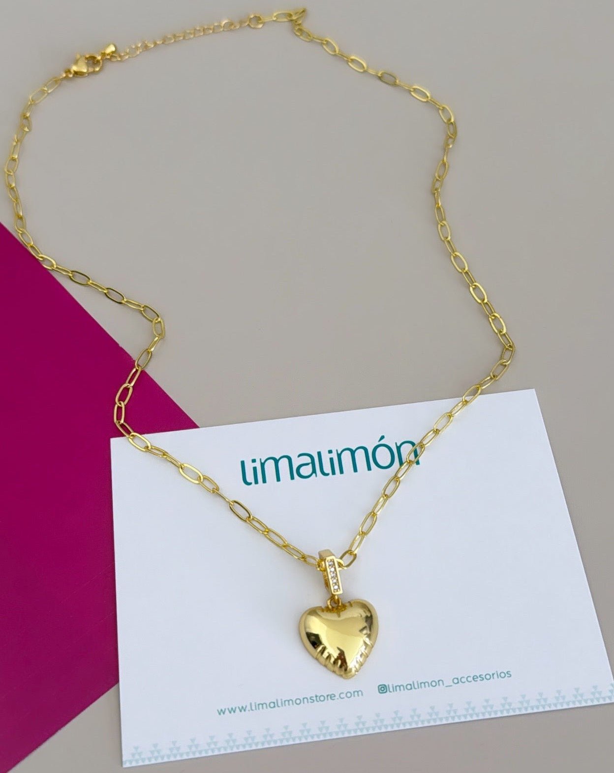 Paper Clip Chain Necklace - Necklace | LimaLimón Store - 3