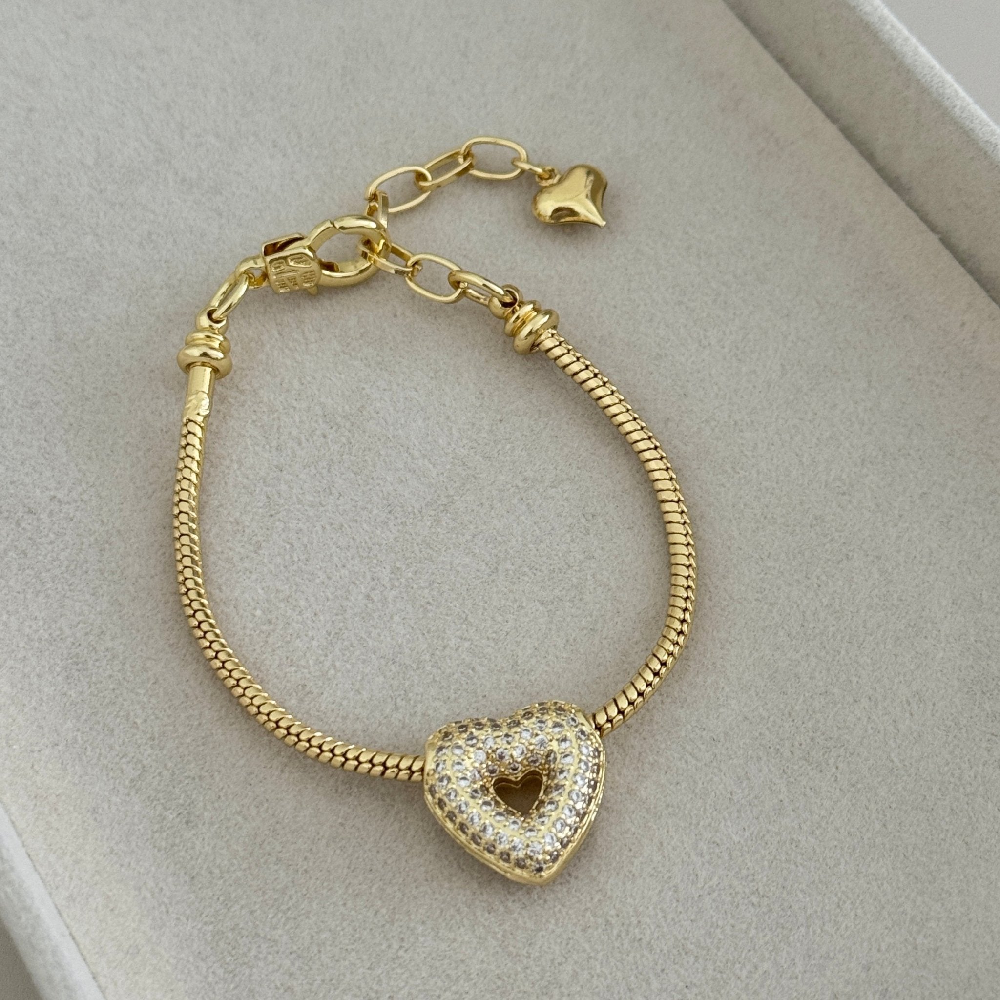 Pavé Heart Bracelet - Bracelets | LimaLimón Store - 3
