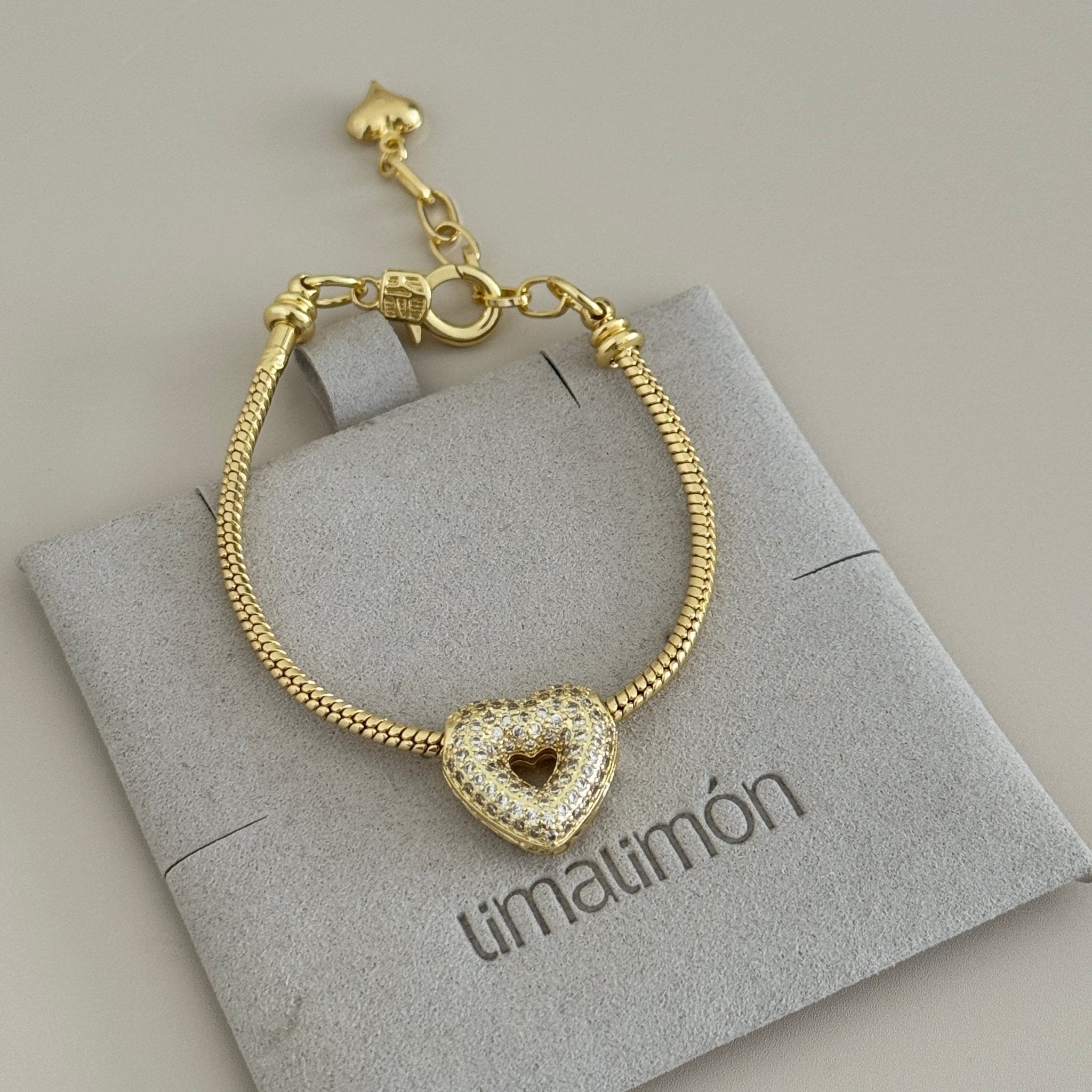 Pavé Heart Bracelet - Bracelets | LimaLimón Store - 2