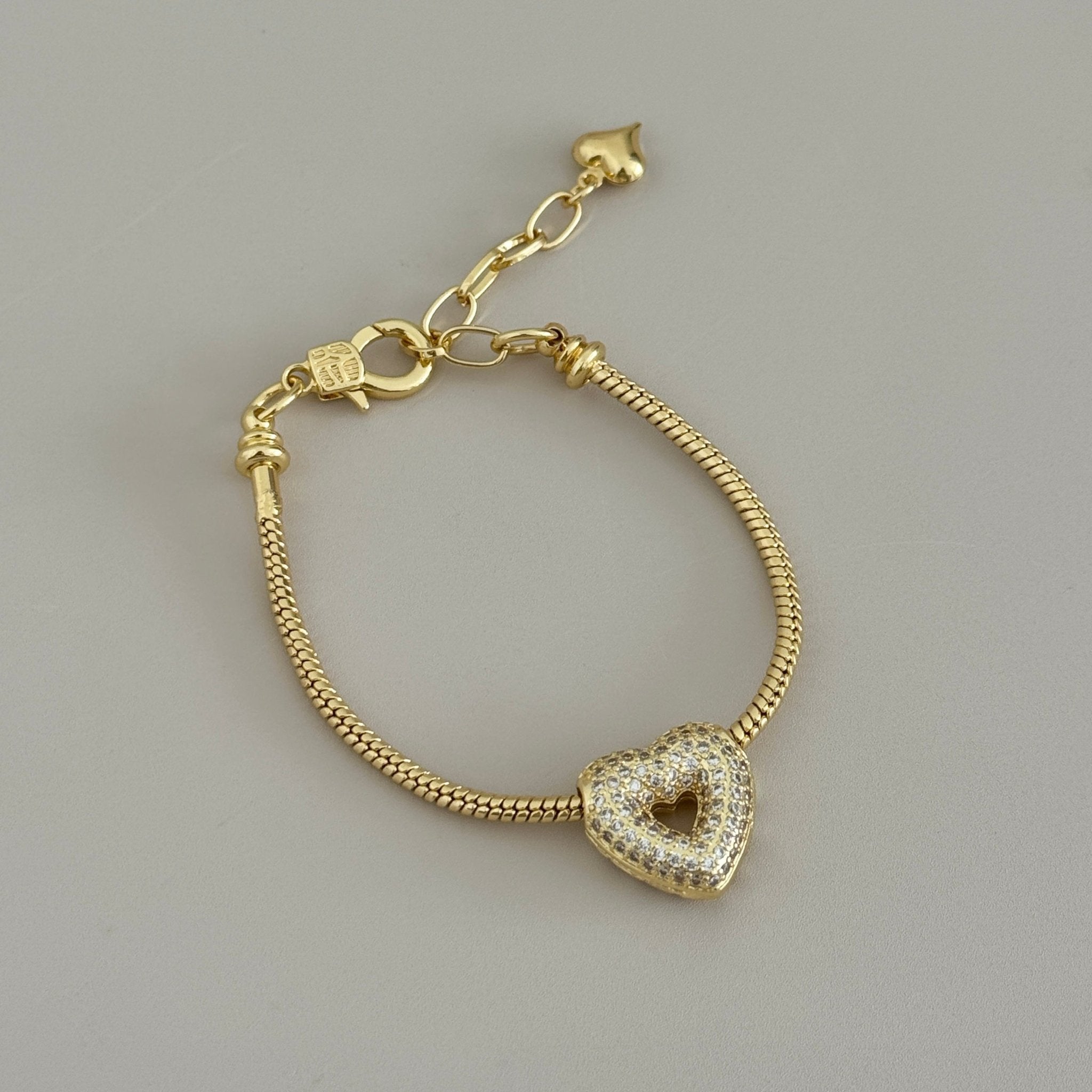 Pavé Heart Bracelet - Bracelets | LimaLimón Store - 1