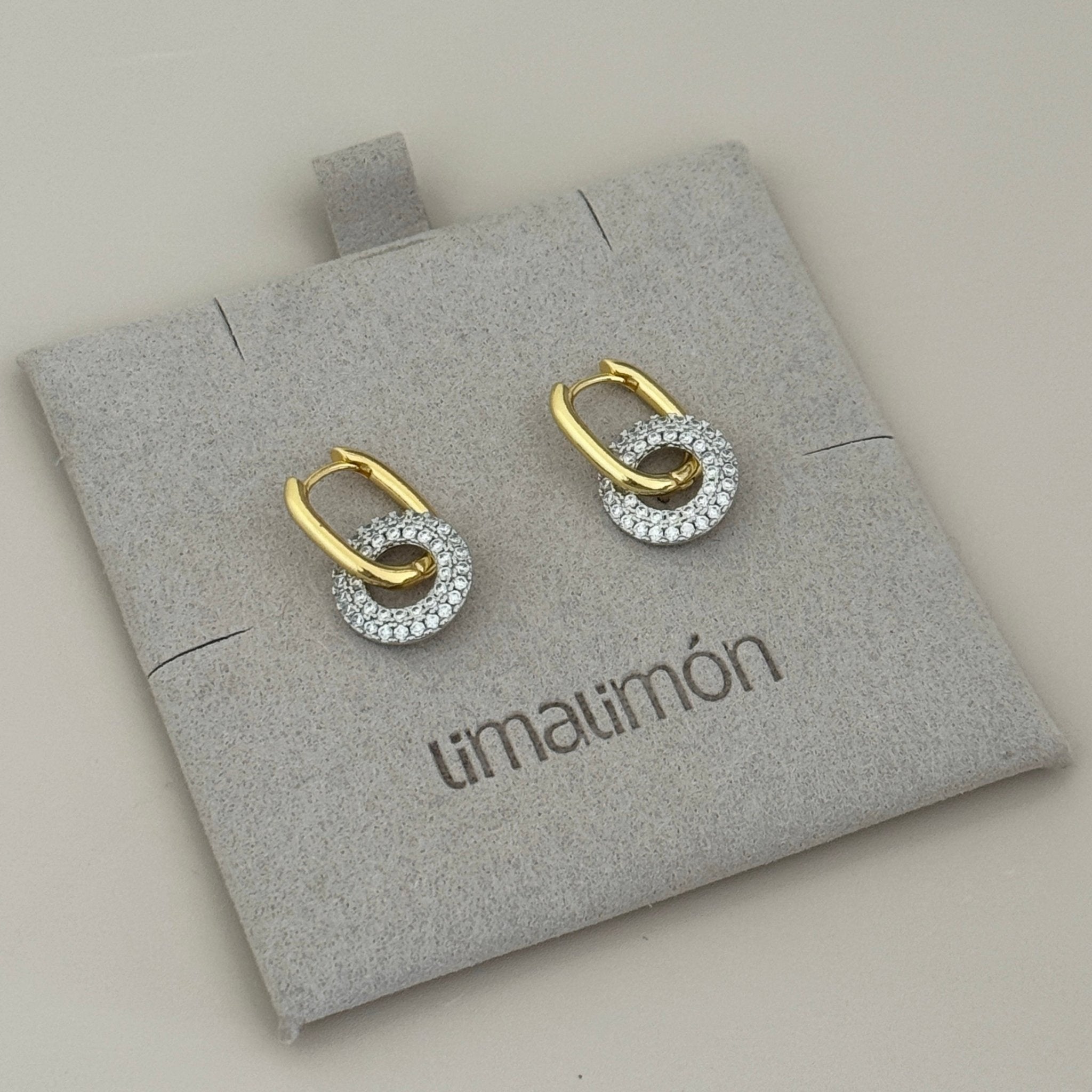 Pavé Link Hoop Earrings - Earring | LimaLimón Store - 3