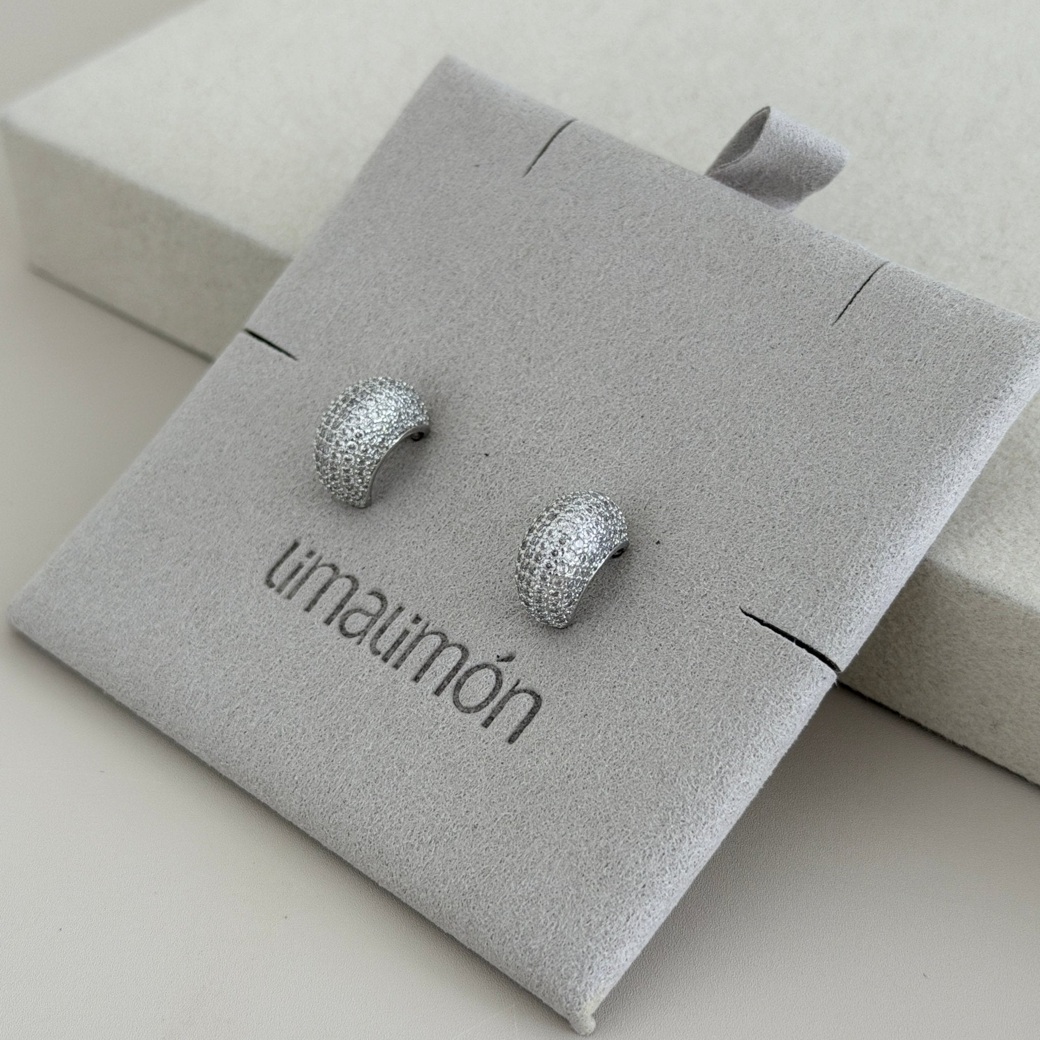 Pavé Mini Hoop Earrings - Earring | LimaLimón Store - 6