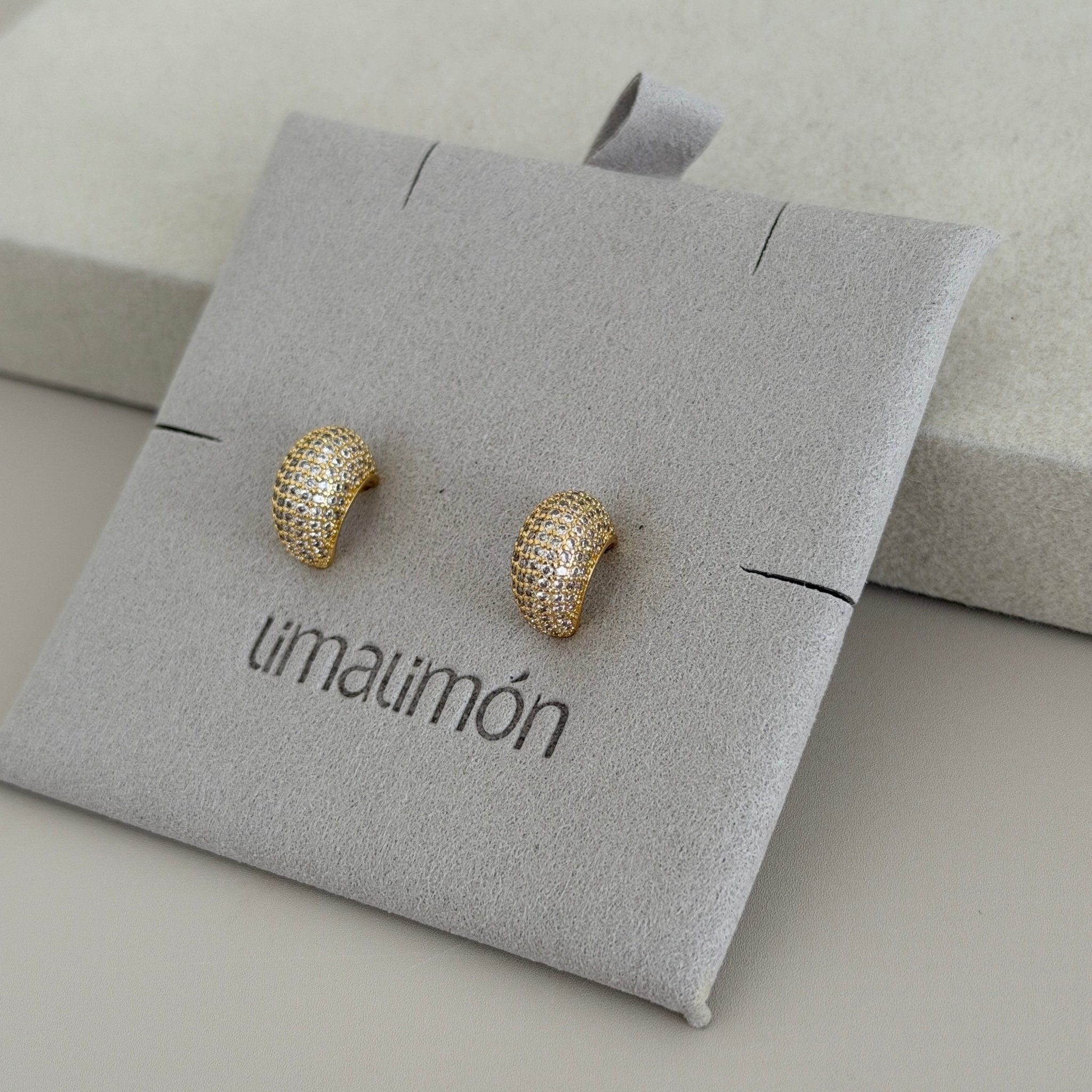 Pavé Mini Hoop Earrings - Earring | LimaLimón Store - 7