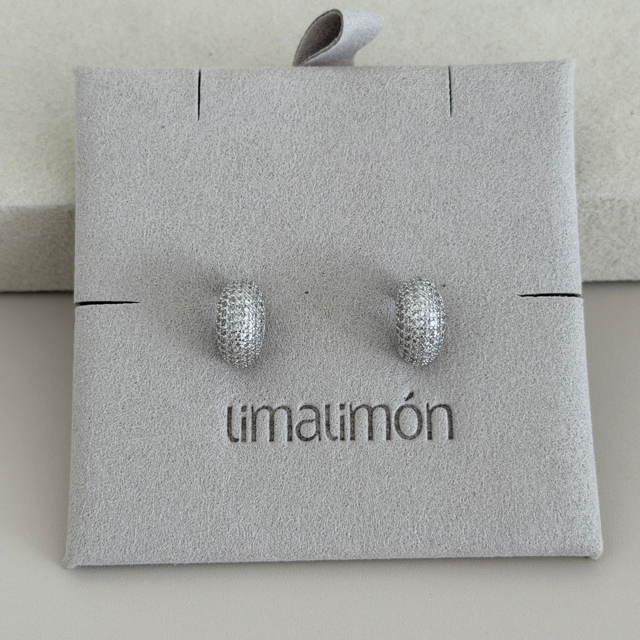 Pavé Mini Hoop Earrings - Earring | LimaLimón Store - 1