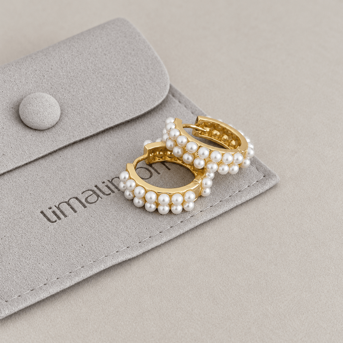 Pearl Mini Hoop Earrings - Earring | LimaLimón Store - 2