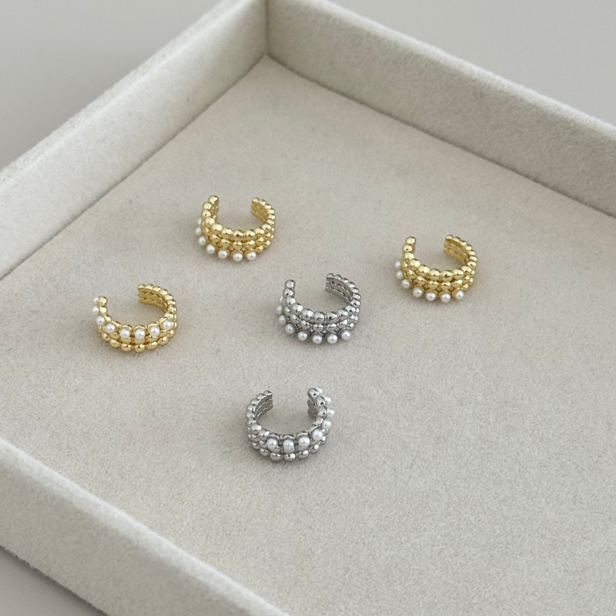 Pearls Ear Cuff - Earring | LimaLimón Store - 4