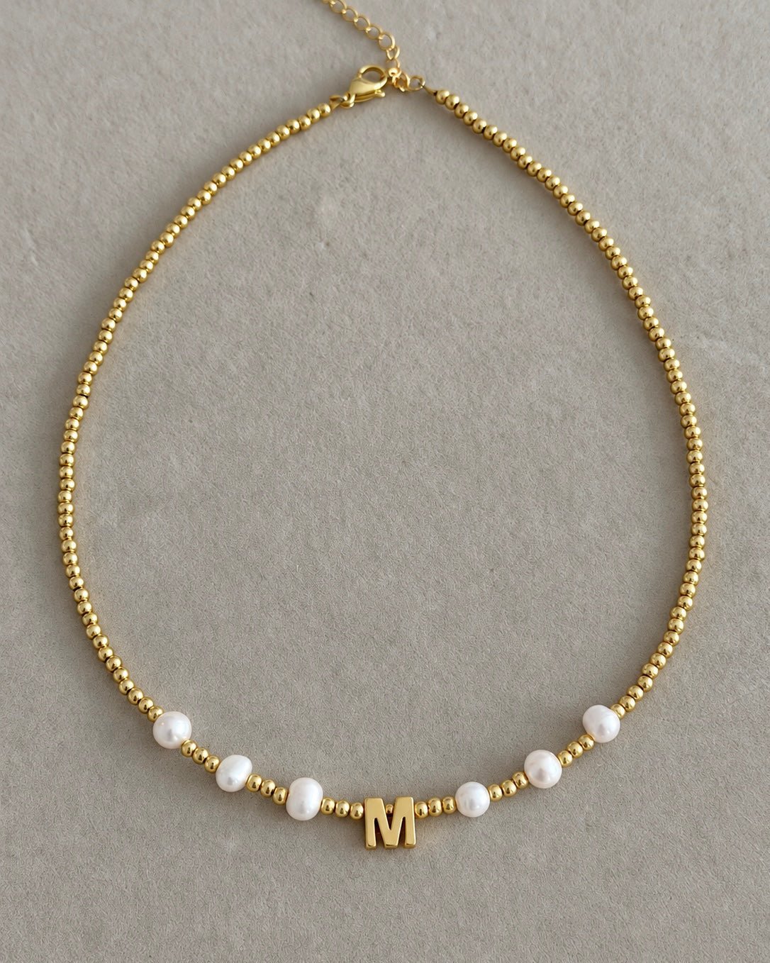 Personalized Initial Pearl Necklace - Necklaces | LimaLimón Store - 1
