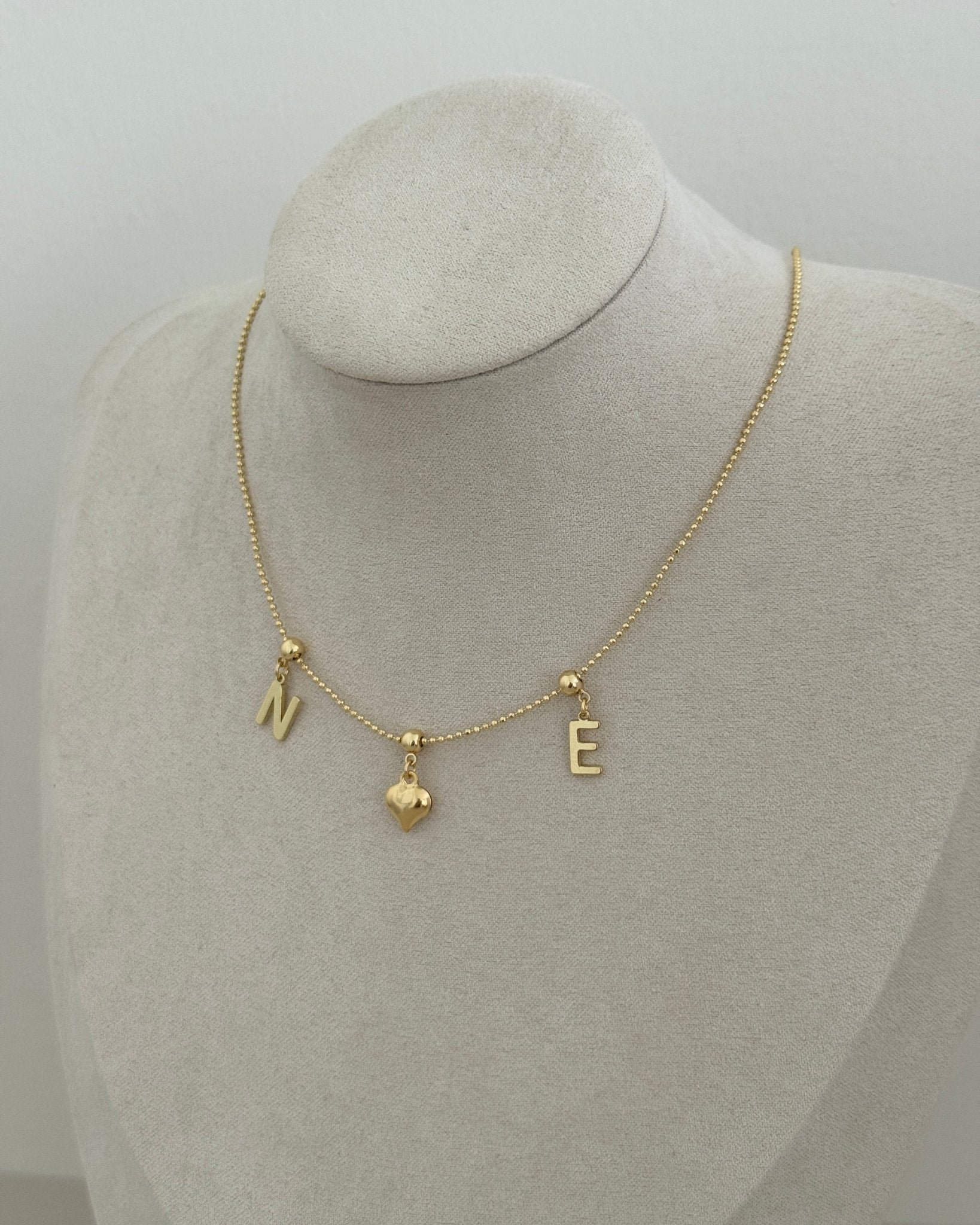 Personalized Initials & Charms Necklace – Adjustable - Collares | LimaLimón Store - 5