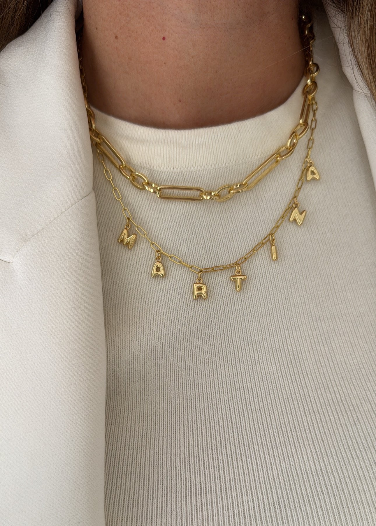 Personalized Paper Clip Chain Necklace - LimaLimón Store