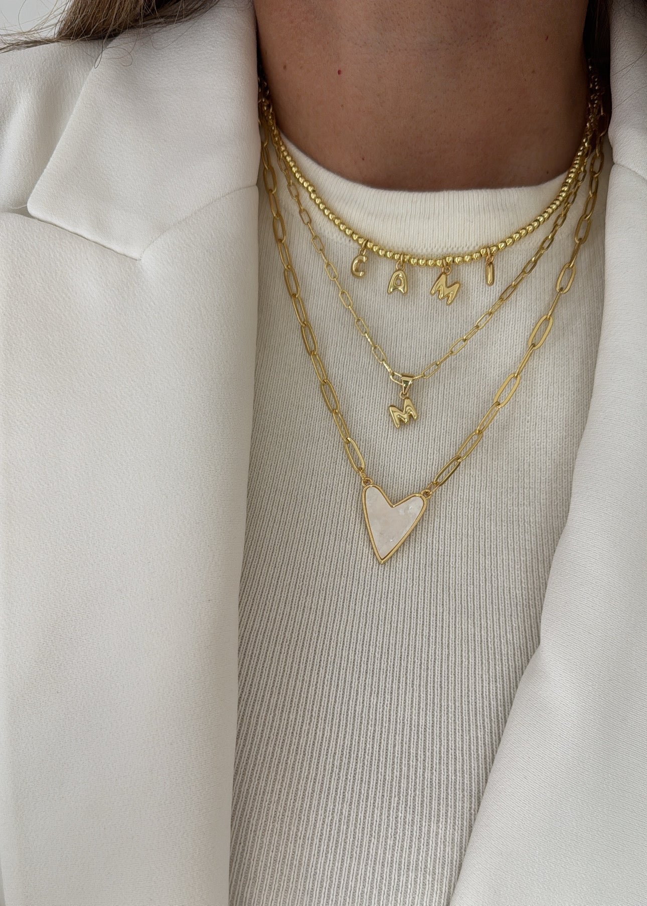 Personalized Paper Clip Chain Necklace - LimaLimón Store