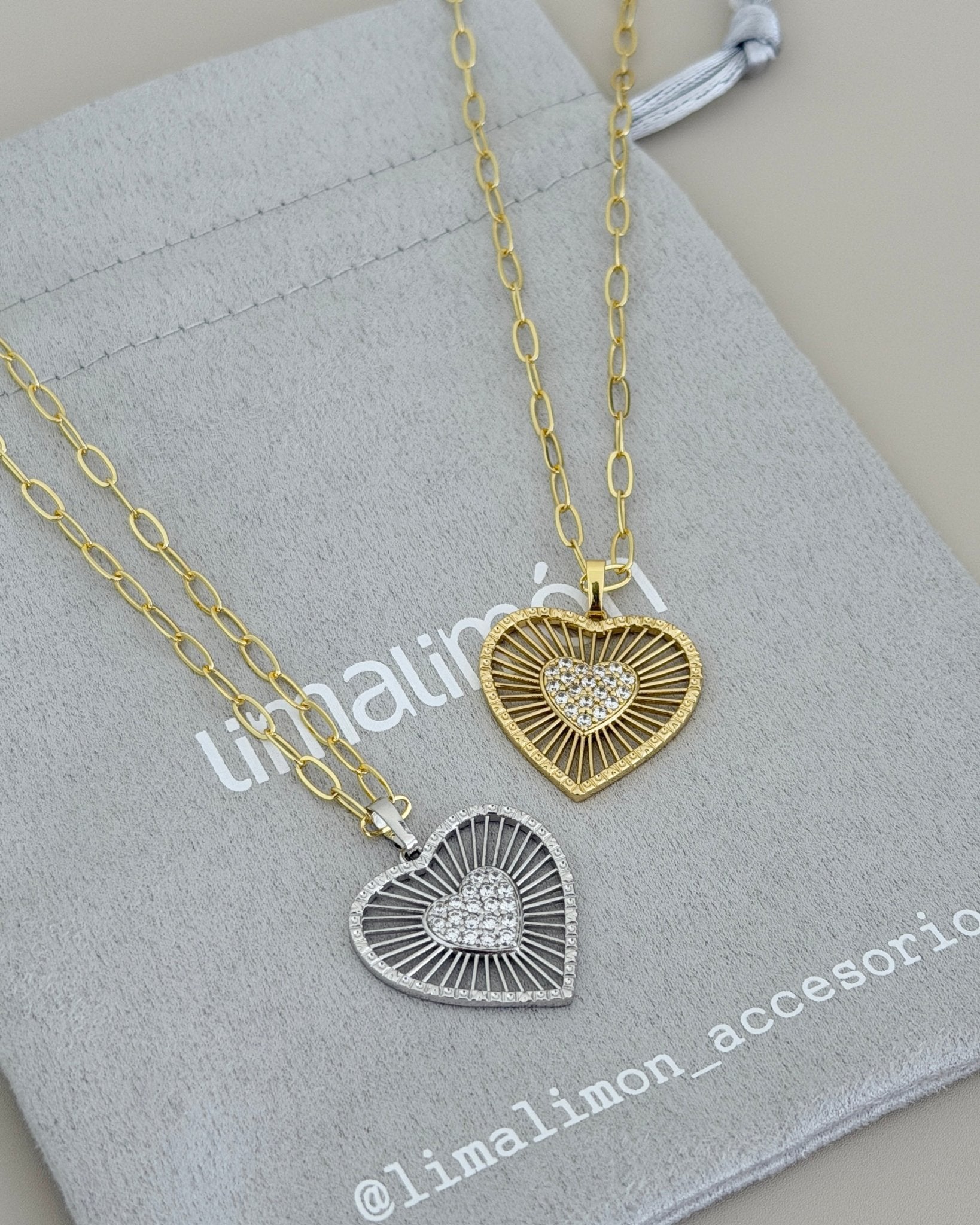 Radiant Heart Burst Necklace - Necklace | LimaLimón Store - 7