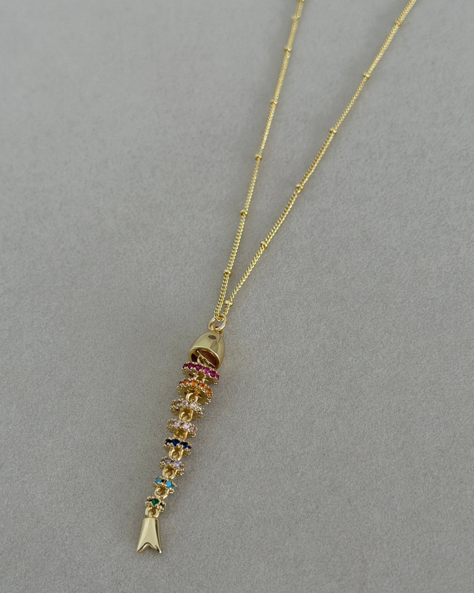Rainbow Fish Pendant Necklace - Necklaces | LimaLimón Store - 1