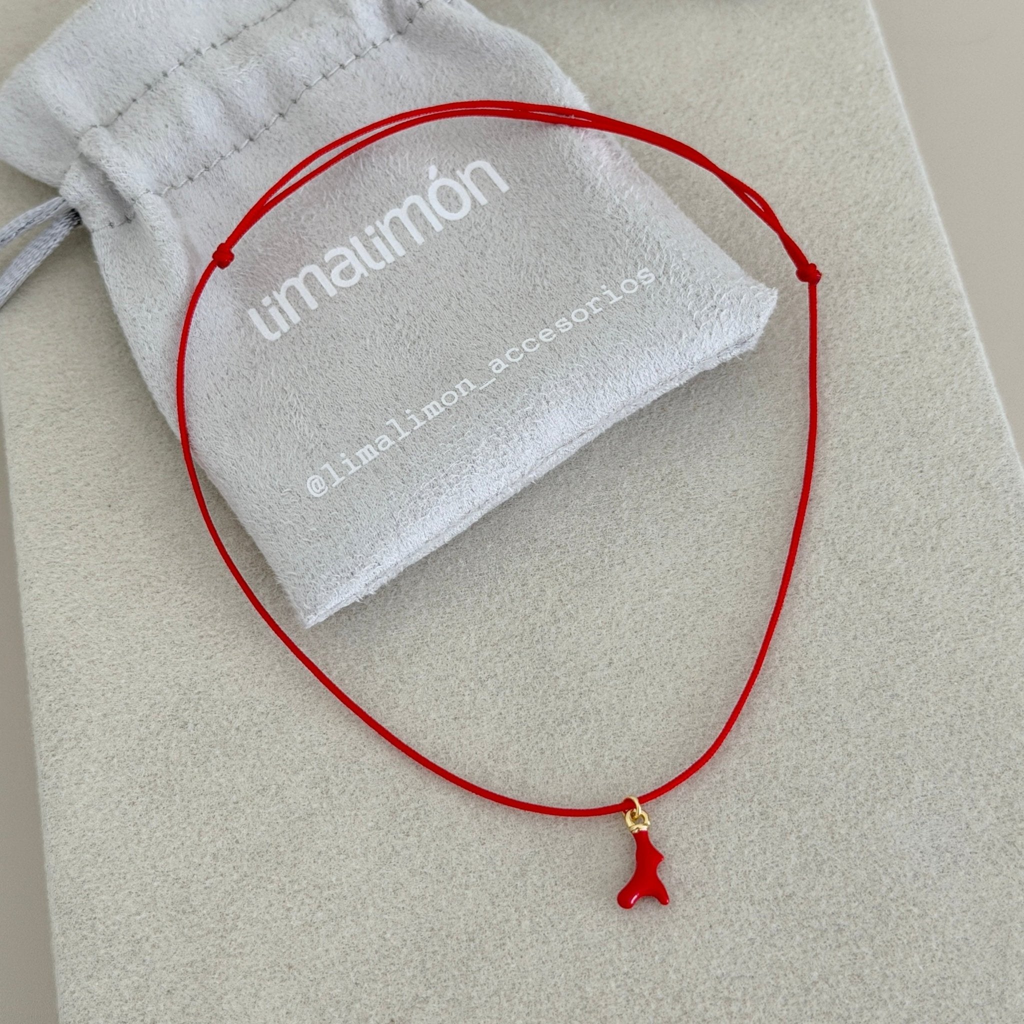 Red Coral Cord Bracelet - Necklaces | LimaLimón Store - 3