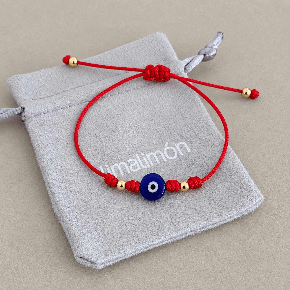 Red Evil Eye Cord Bracelet - Bracelets | LimaLimón Store - 3