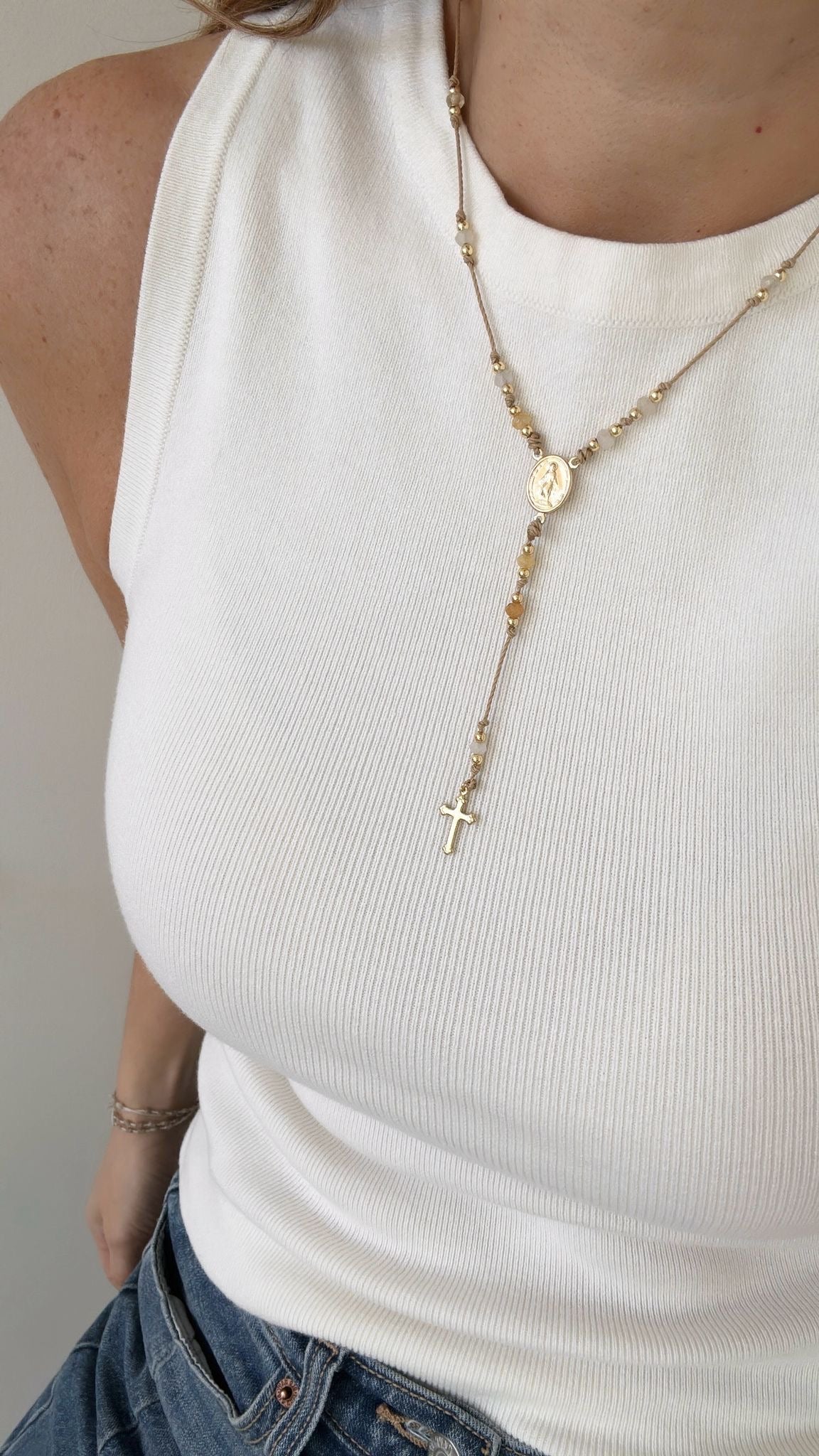 Rosary Long Necklace - Necklace | LimaLimón Store - 9