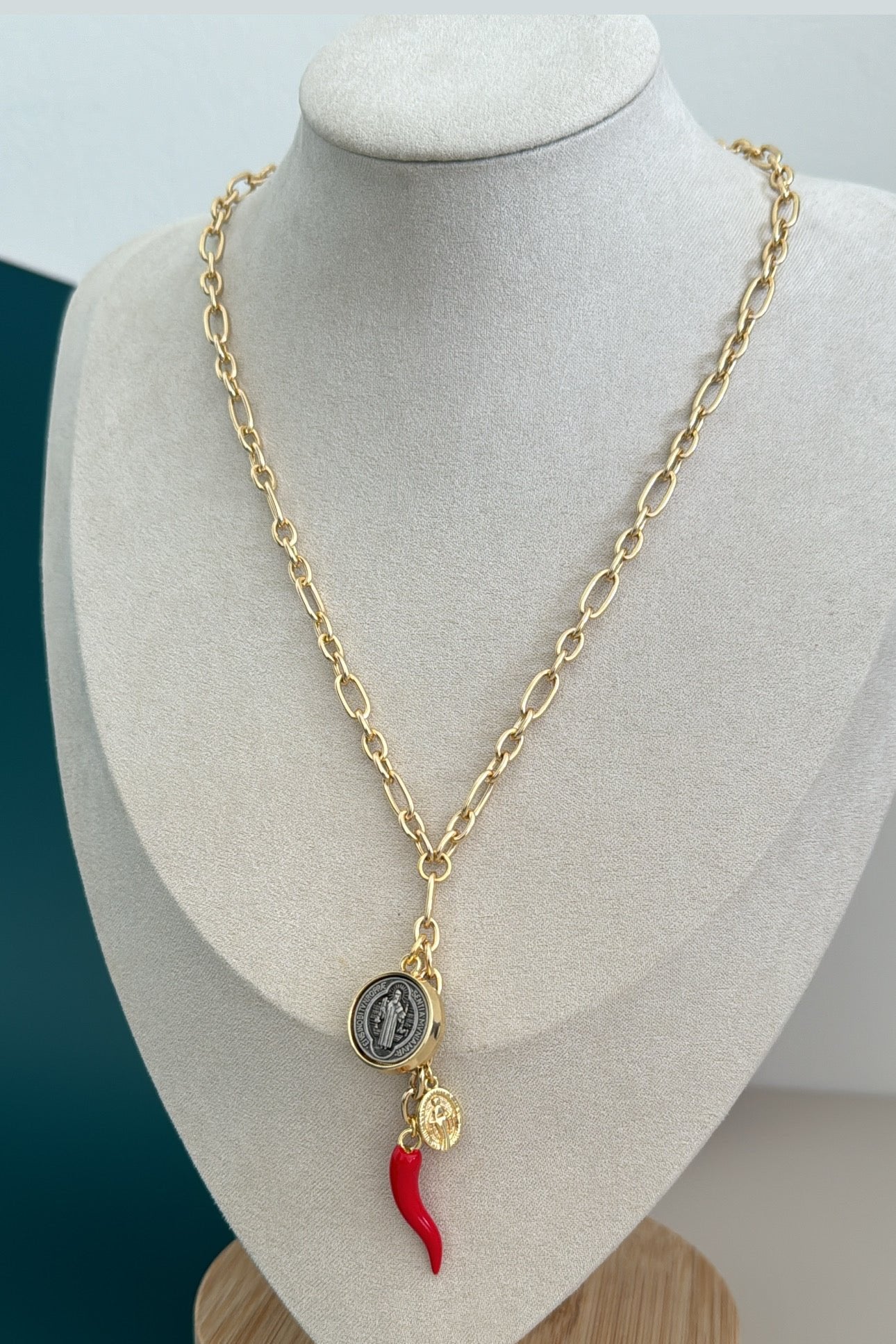 San Benito and Charm Necklace - Necklace | LimaLimón Store - 5