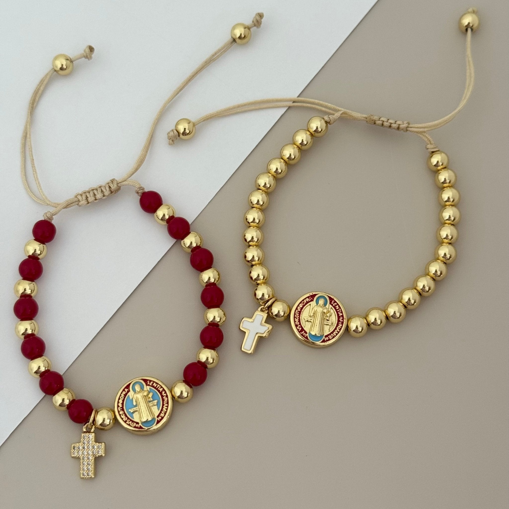 San Benito and Cross Bracelet - Bracelets | LimaLimón Store - 1
