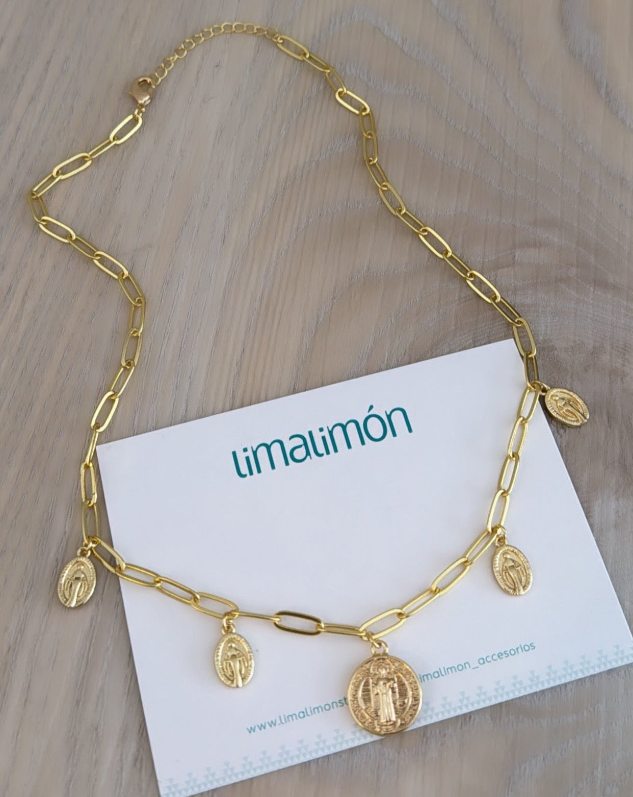 San Benito & Miracle Virgin Necklace - LimaLimón Store