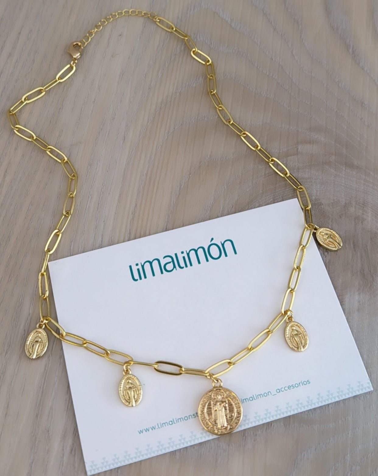 San Benito & Miracle Virgin Necklace - LimaLimón Store