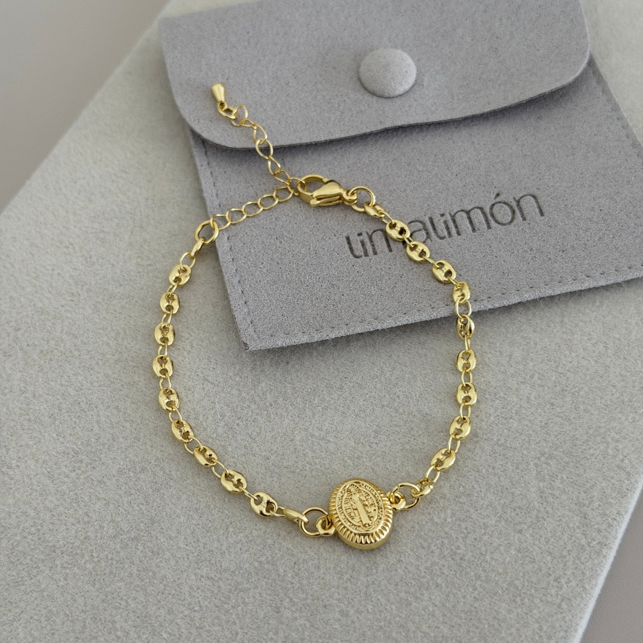 Serena Medallion Gold Bracelet - Bracelets | LimaLimón Store - 2